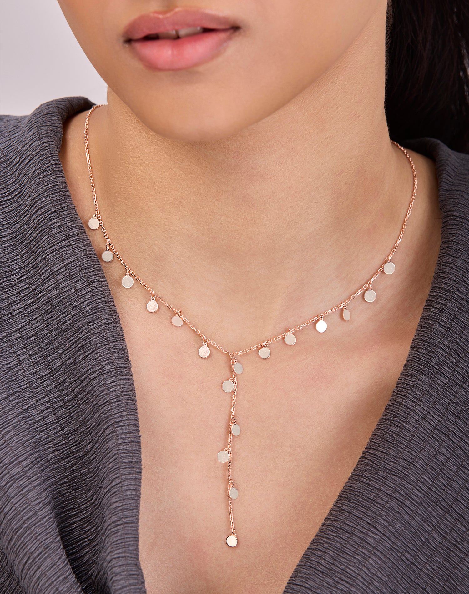 Rose Cute in Circles Charm Pendant Chain