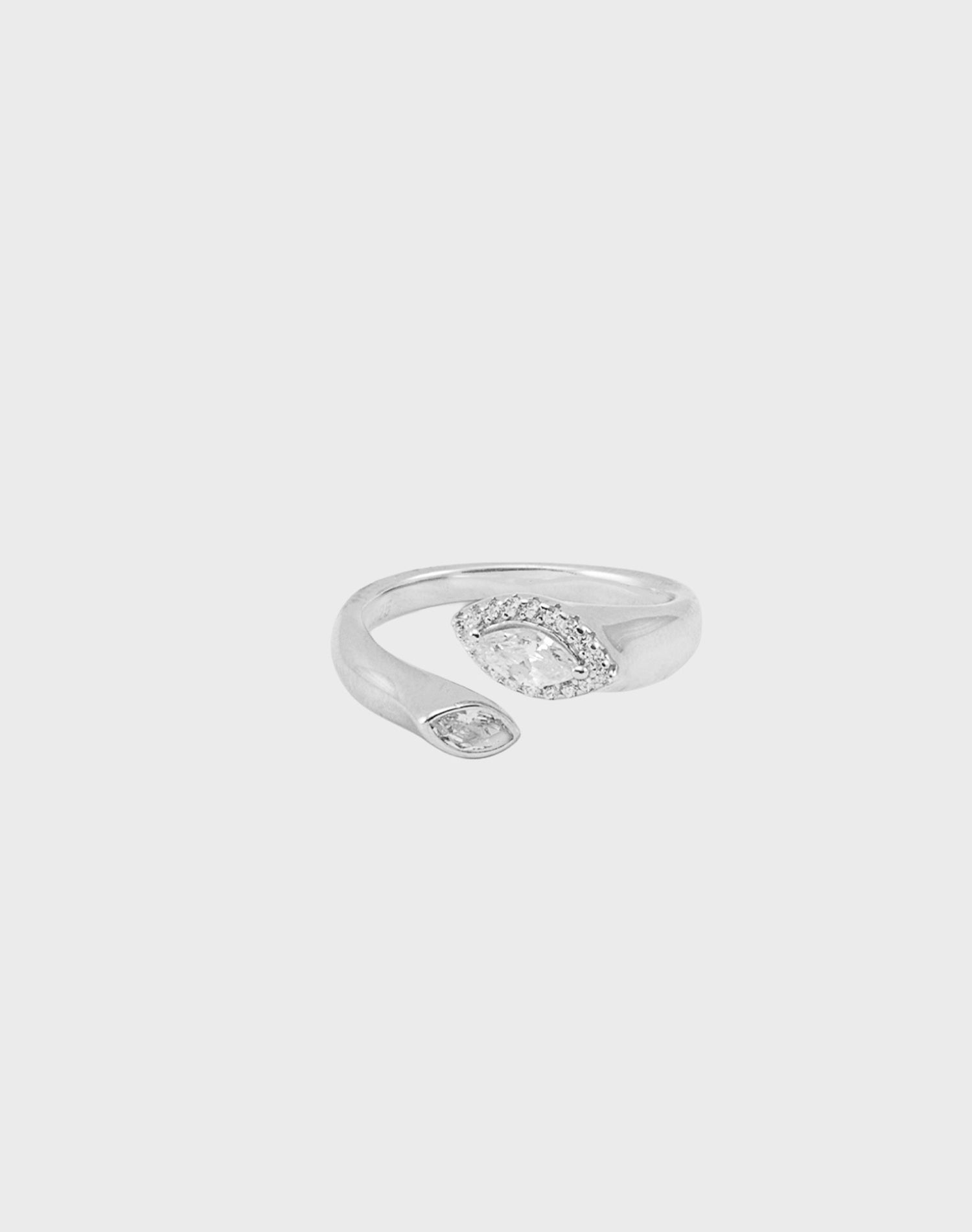 Silver Sleek Marquise Ring