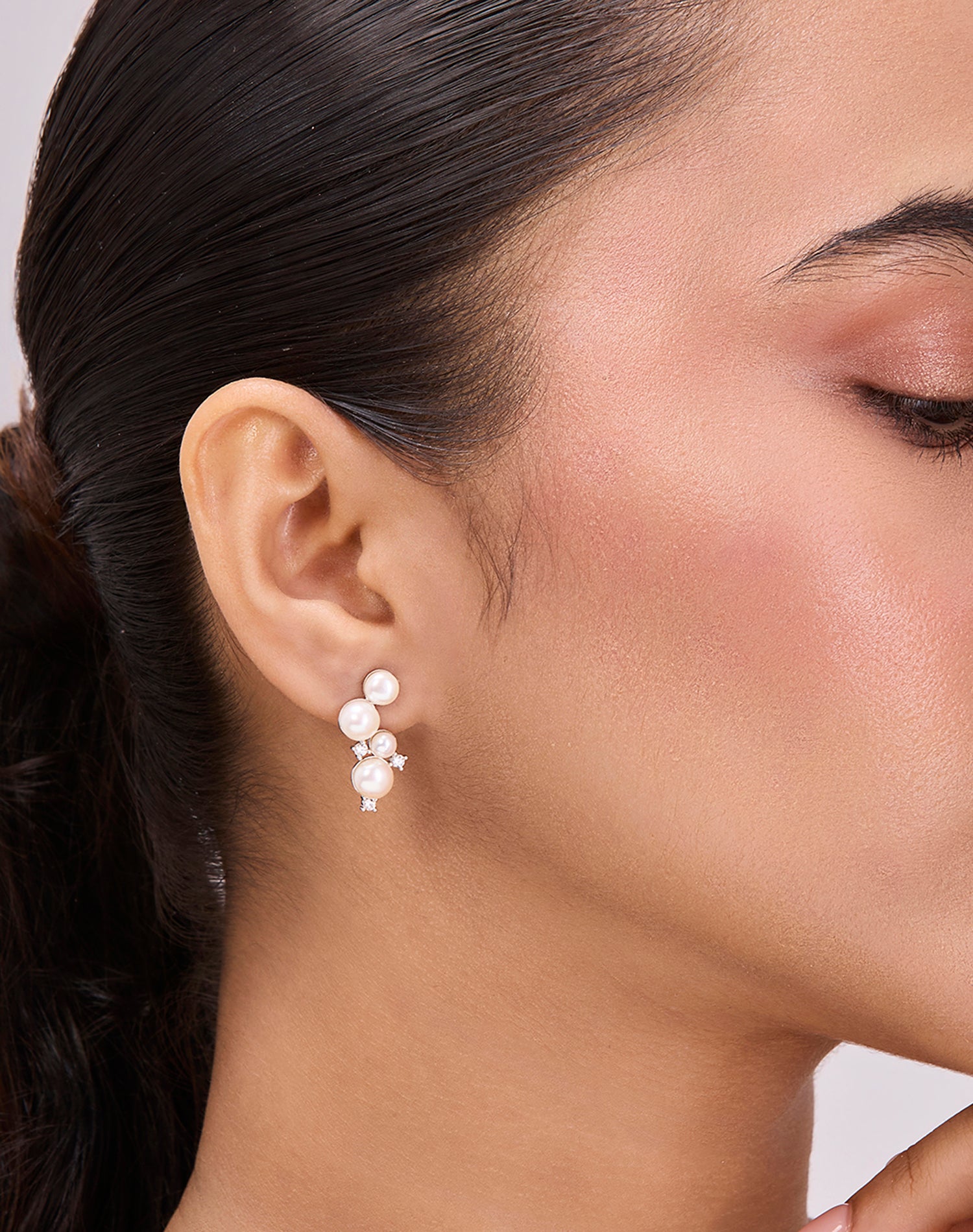 Silver Harmony Pearl Earrings