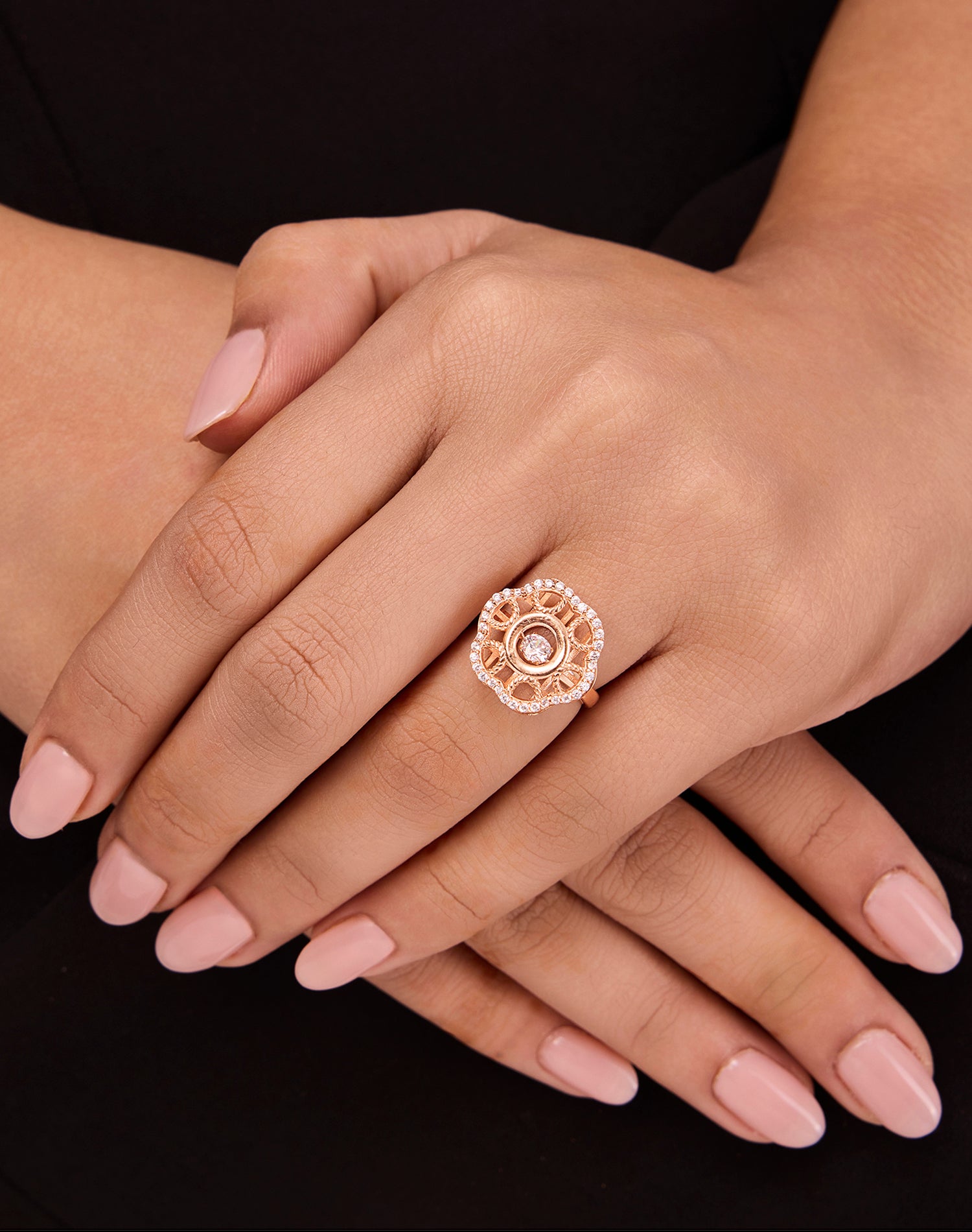 Rose Florence Dancing Diamond Ring