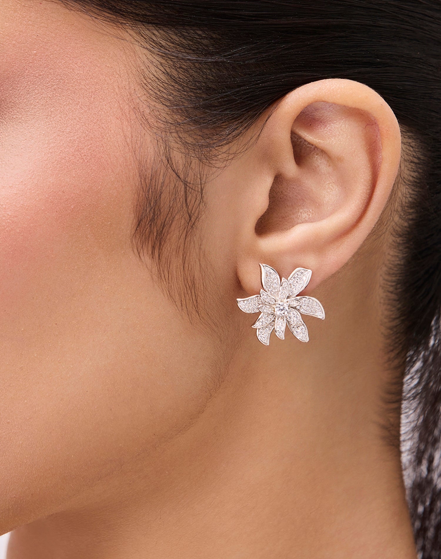 Silver Fleur Earrings