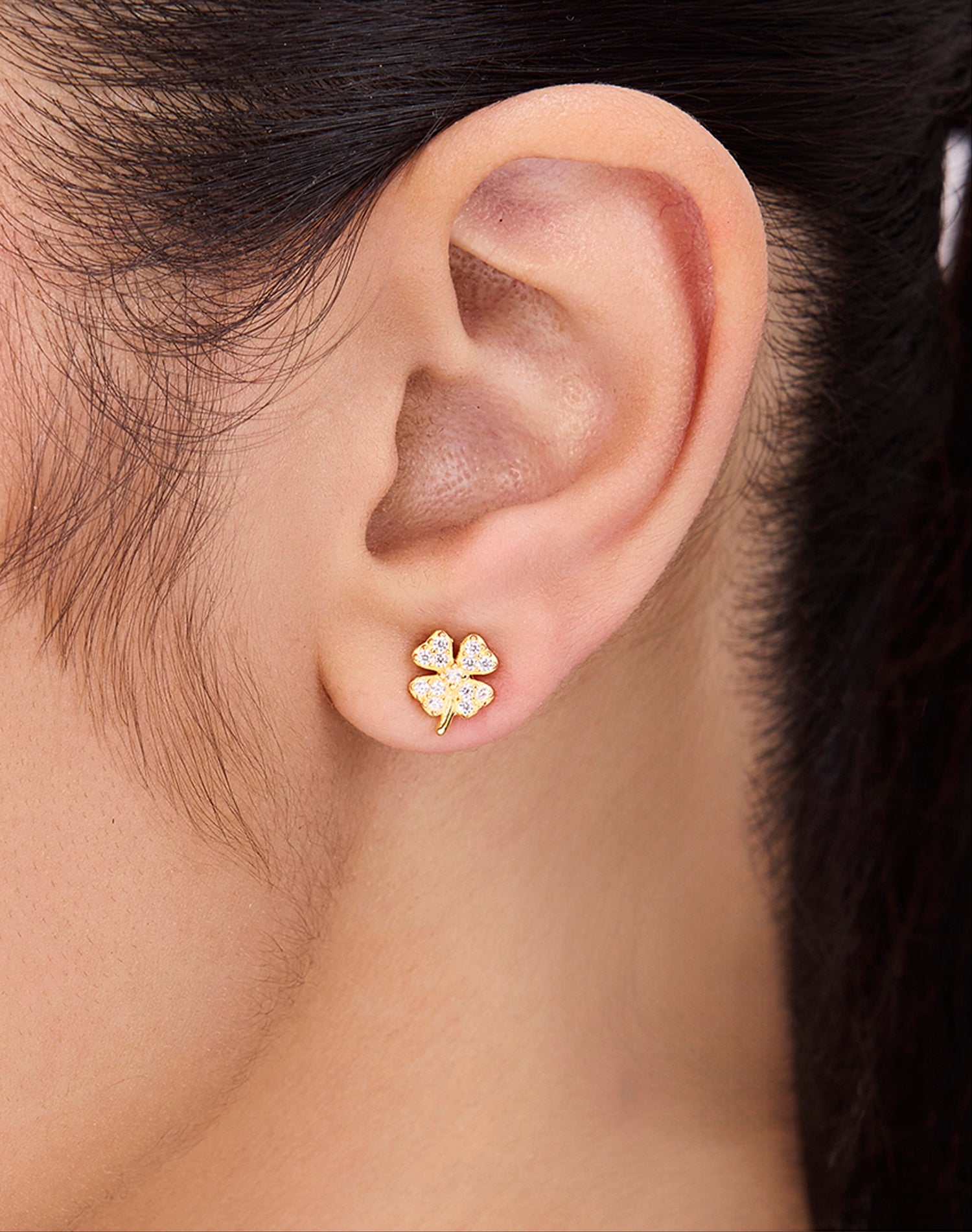 Gold Blossom Stud Earrings