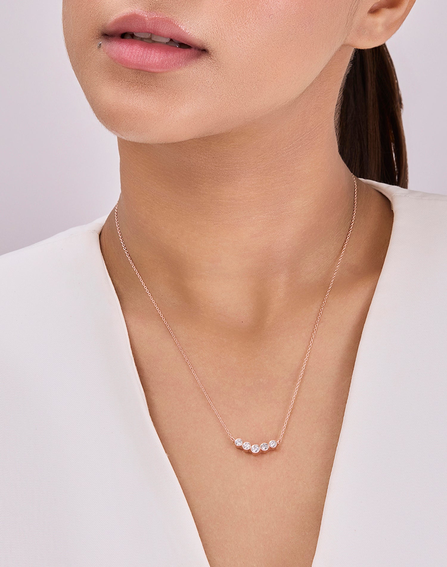 Rose Together Lab Grown Diamond Pendant Chain