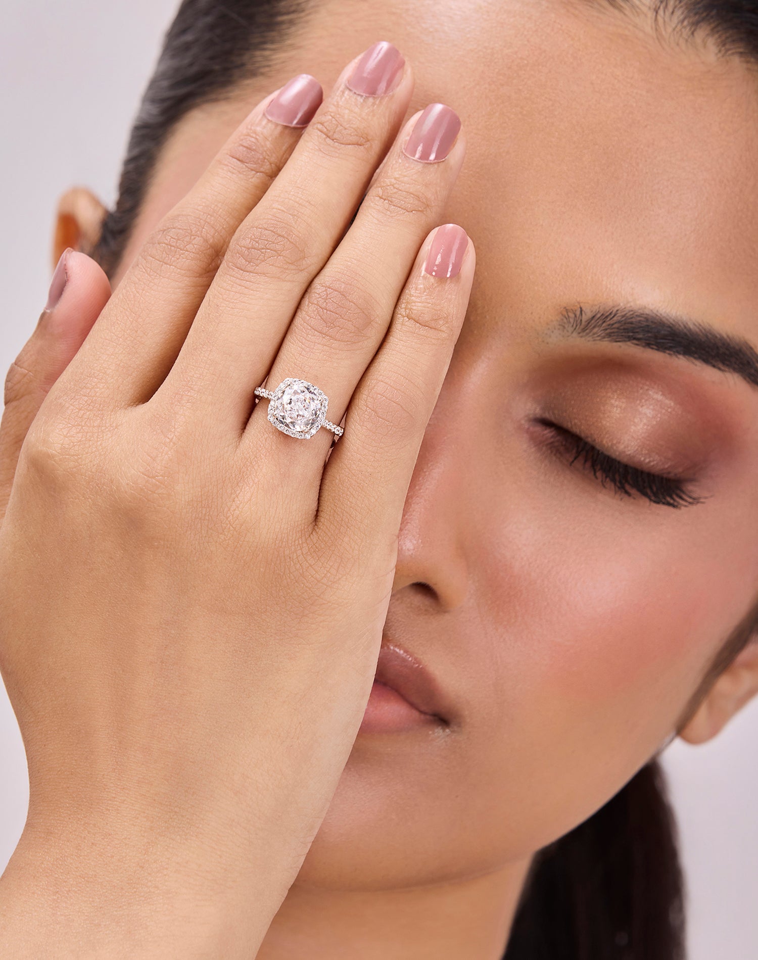 Silver Grand Solitaire Ring