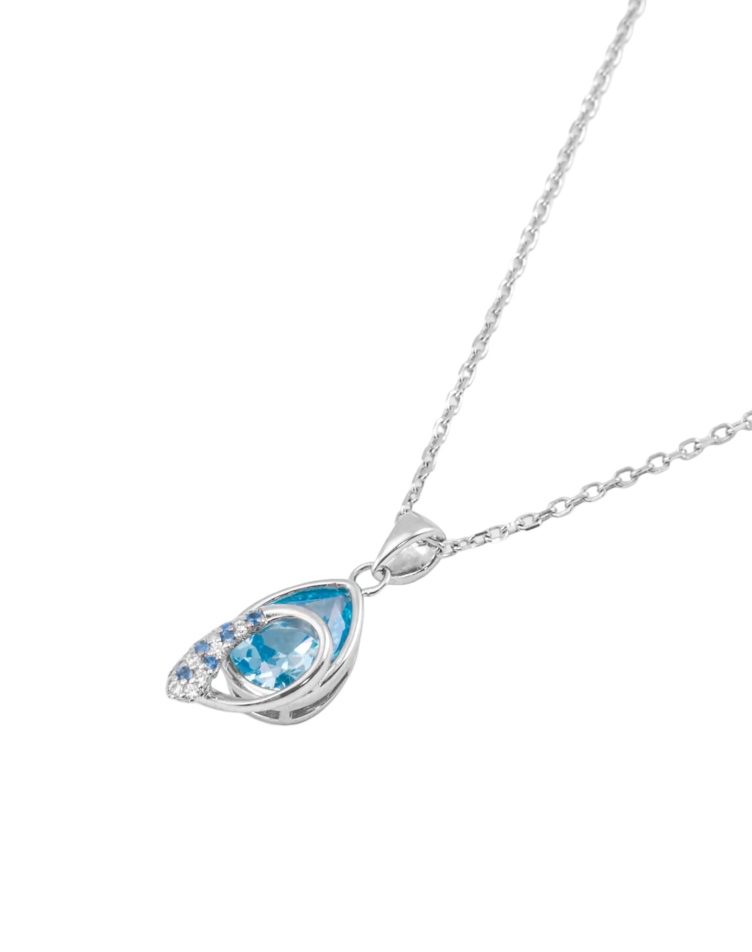 Silver Aqua Veil Pendant Chain