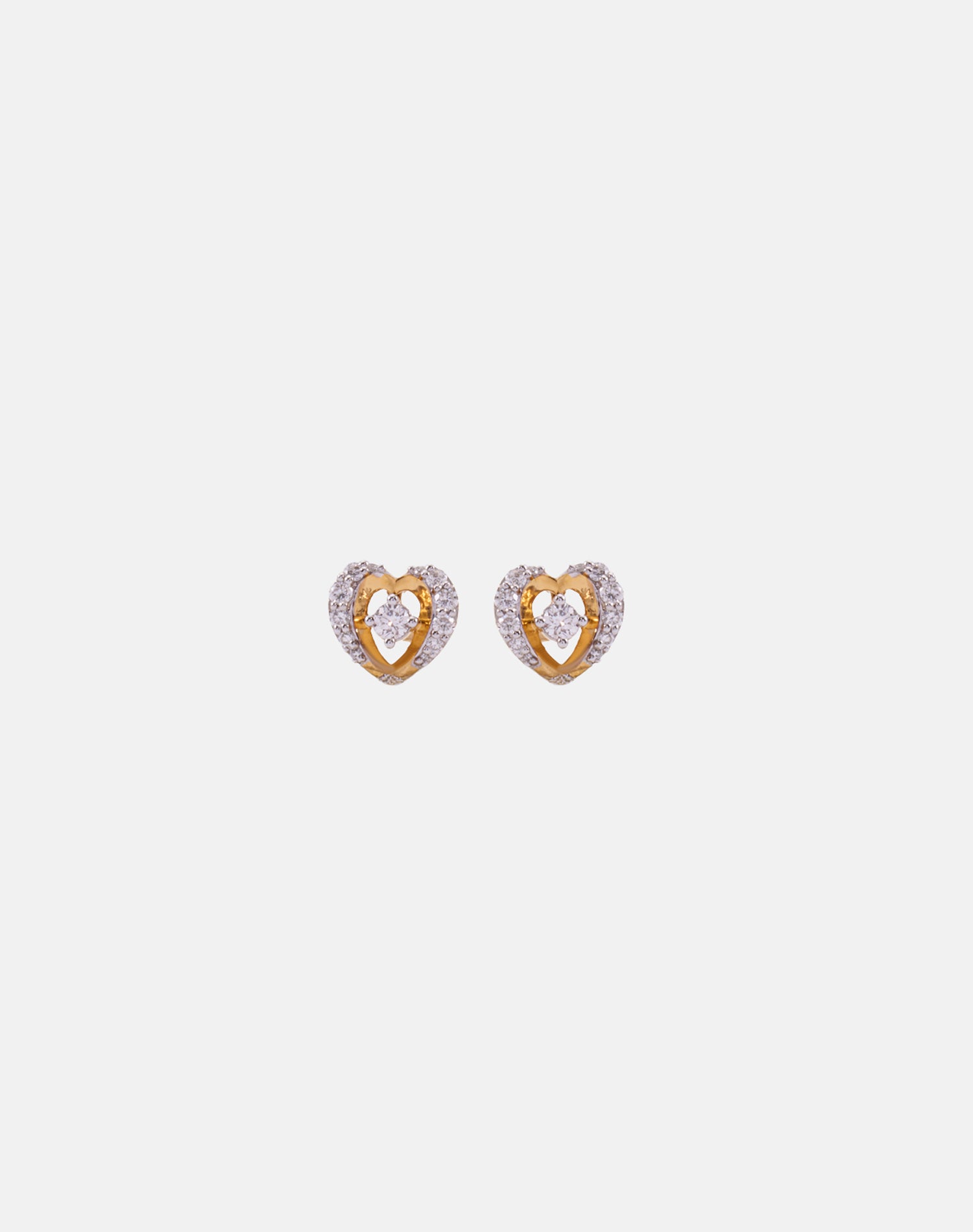 Gold Sweetheart Lab Grown Diamond Earrings