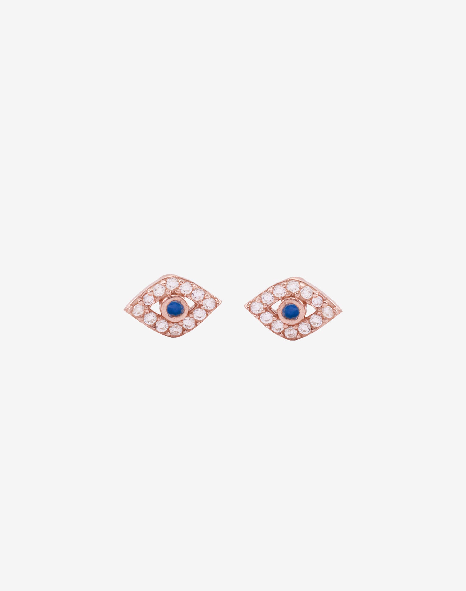 Rose Evil Eye Stud Earrings