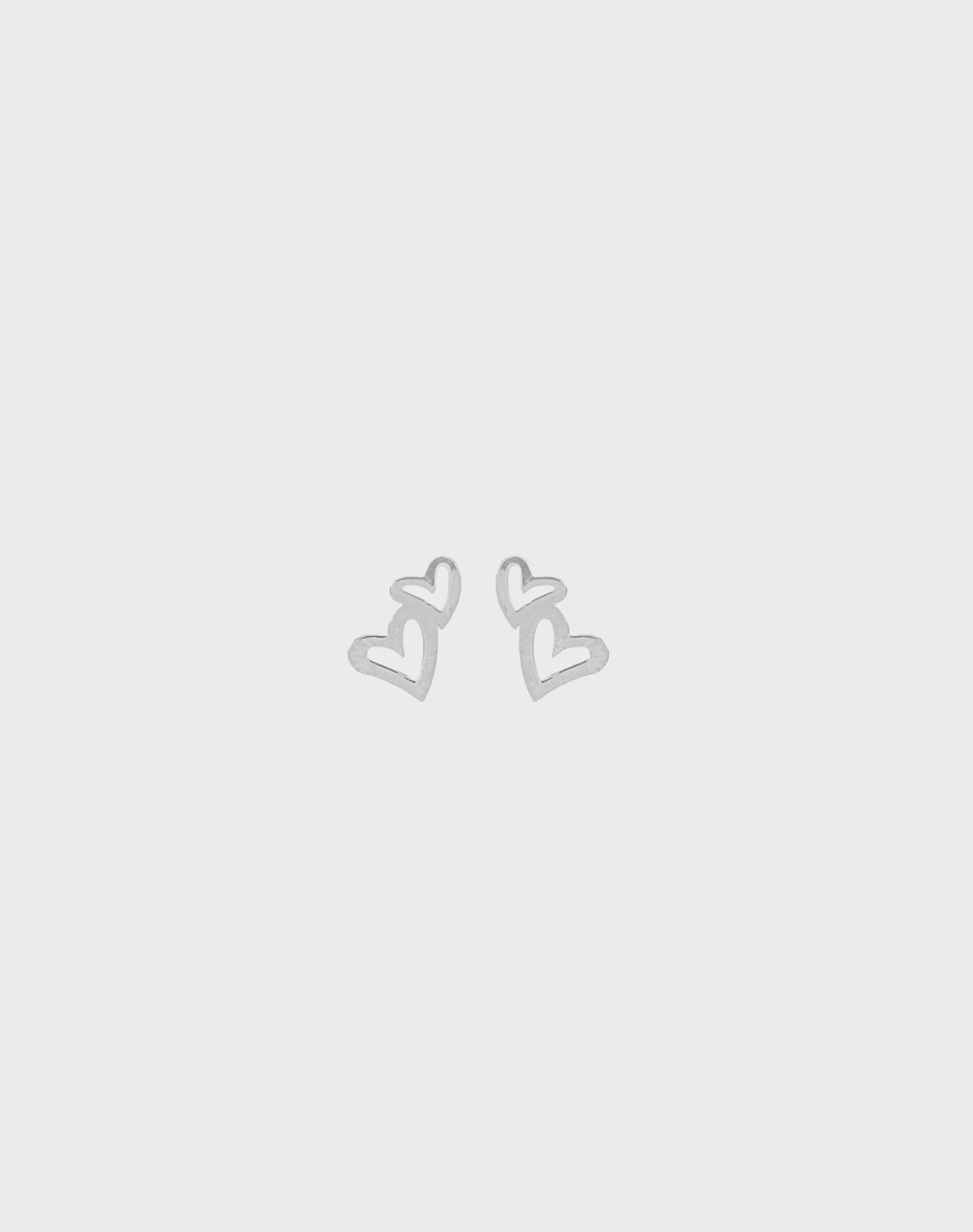 Silver Heart Is Yours Stud Earrings