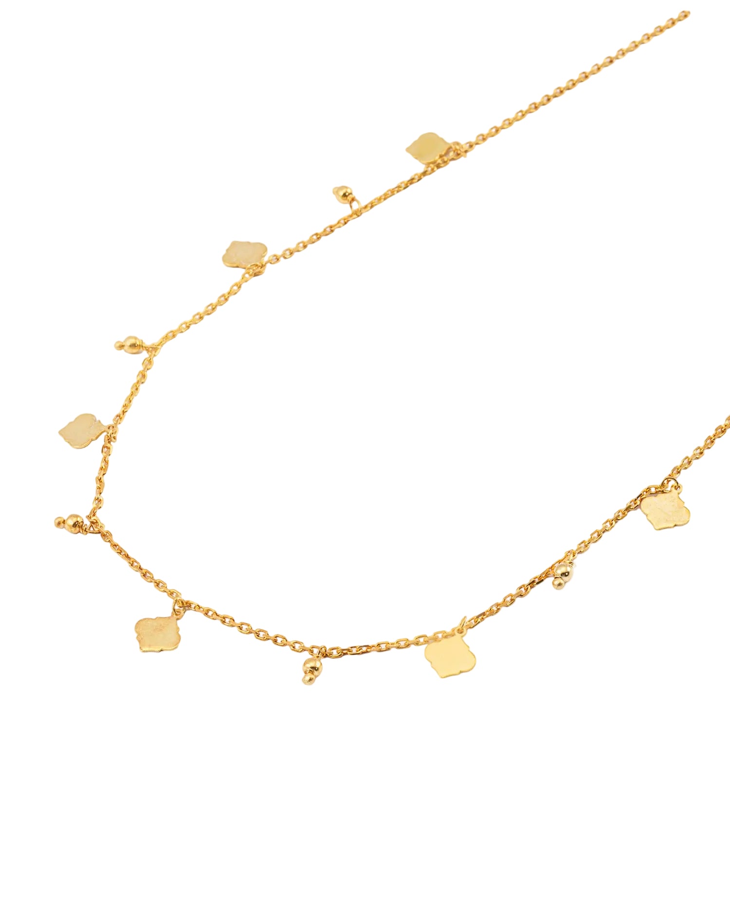 Gold Aura Charm Pendant Chain