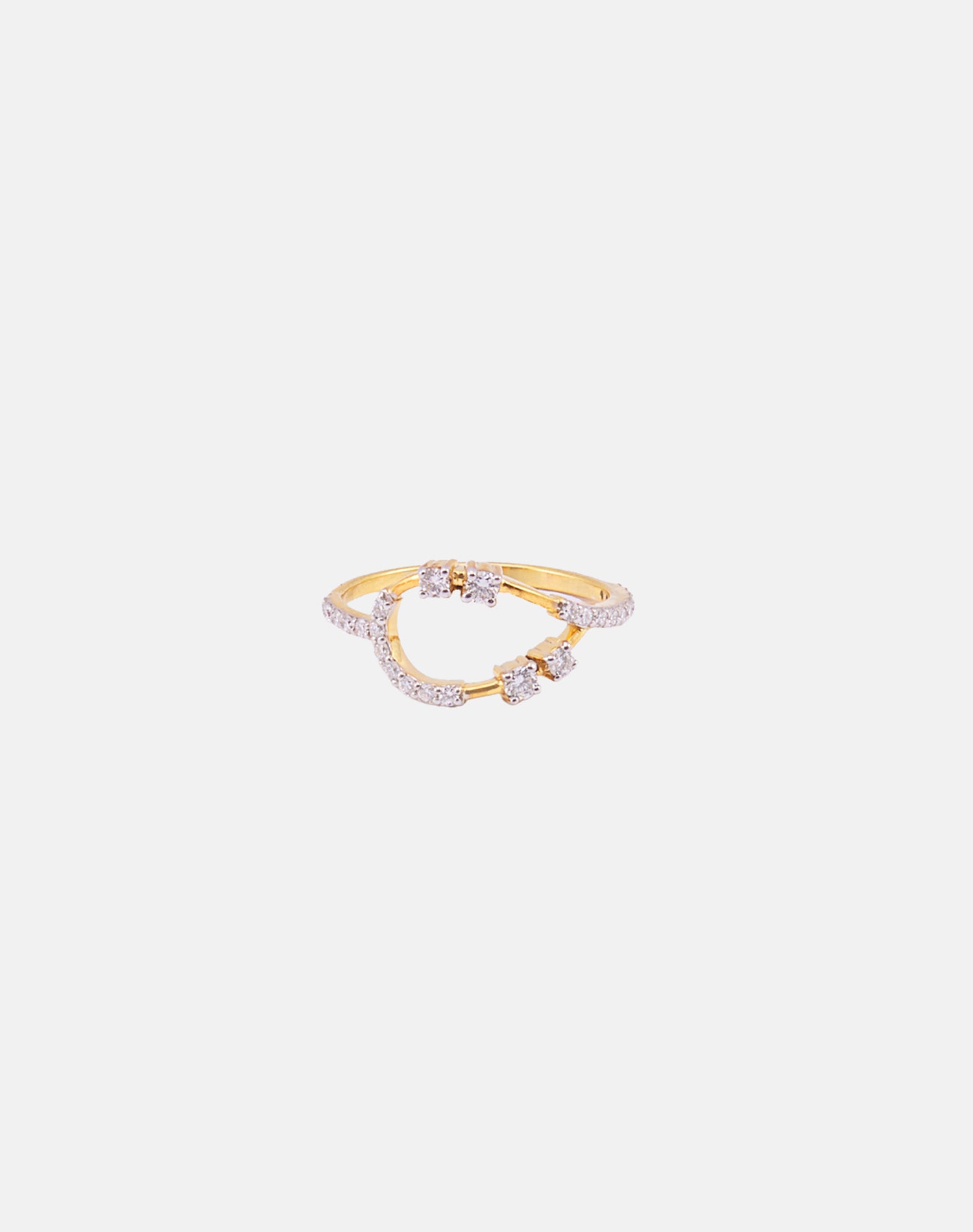Gold Veil Loop Lab Grown Diamond Ring