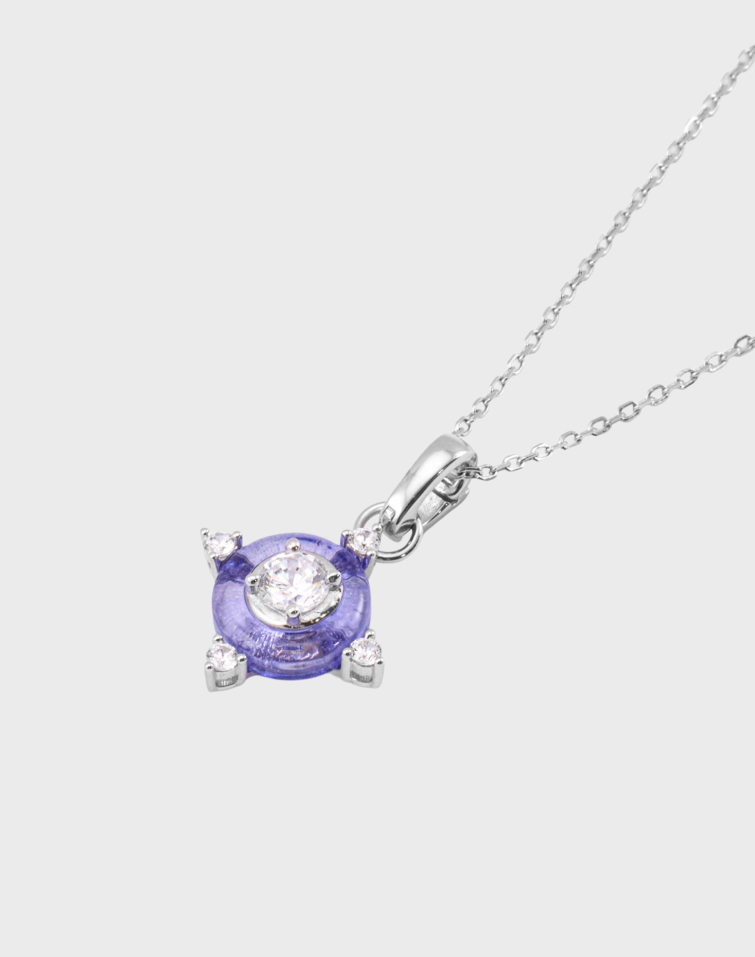 Silver Violet Lumina Pendant Chain