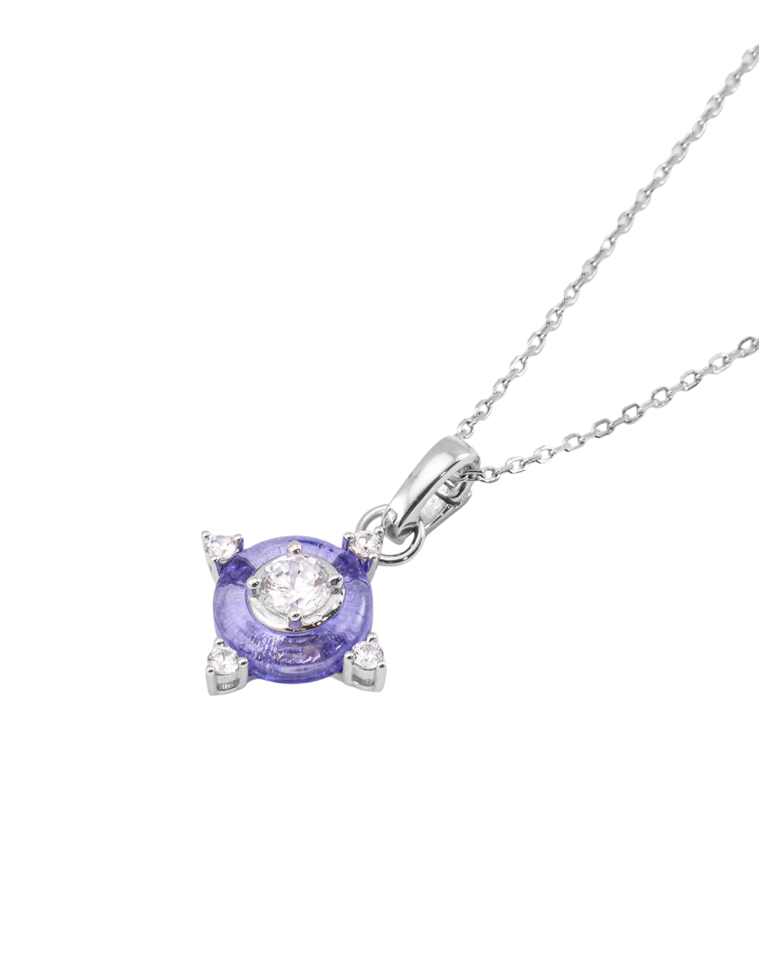 Silver Violet Lumina Pendant Chain