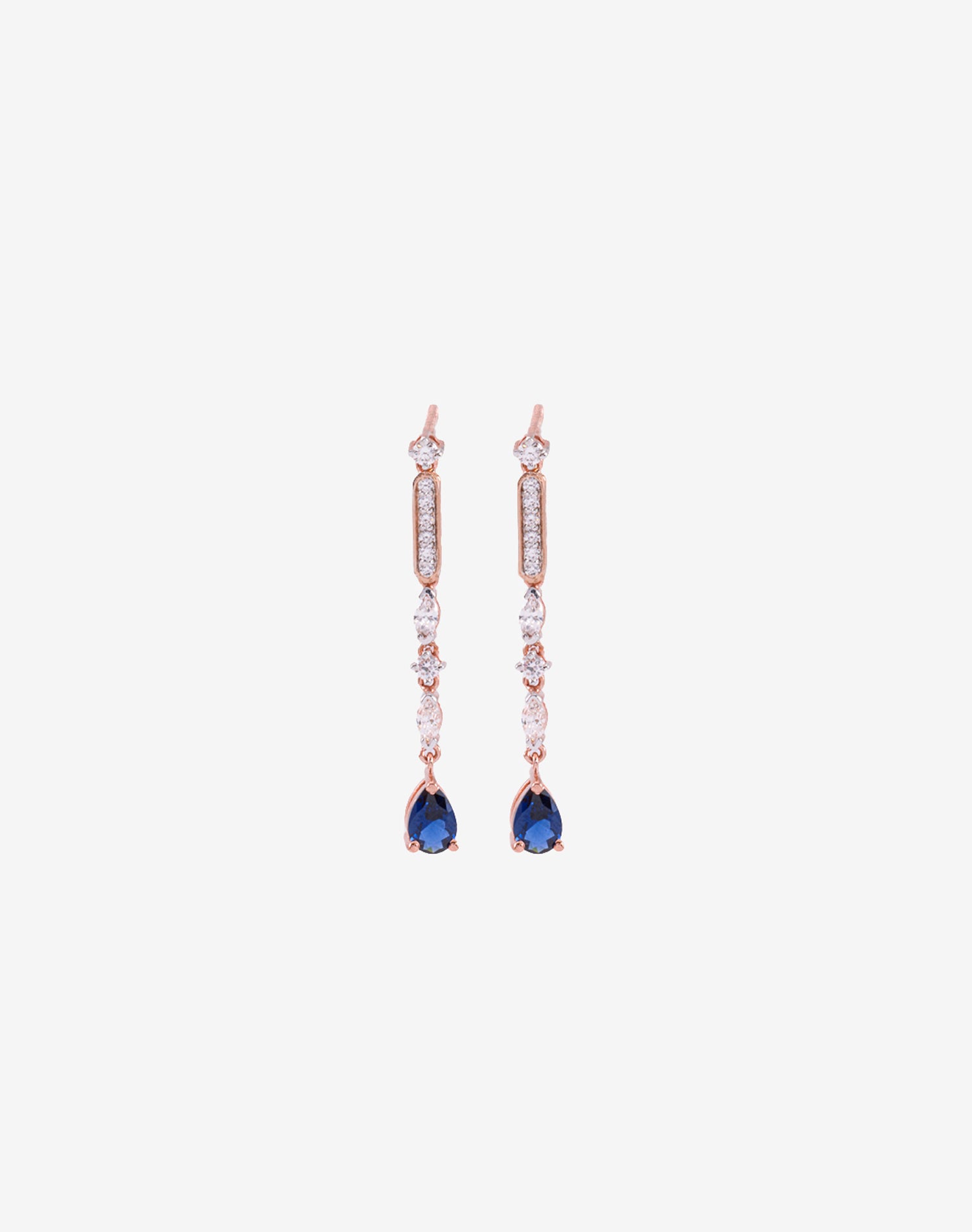 Rose Twilight Blue Lab Grown Diamonds Earrings