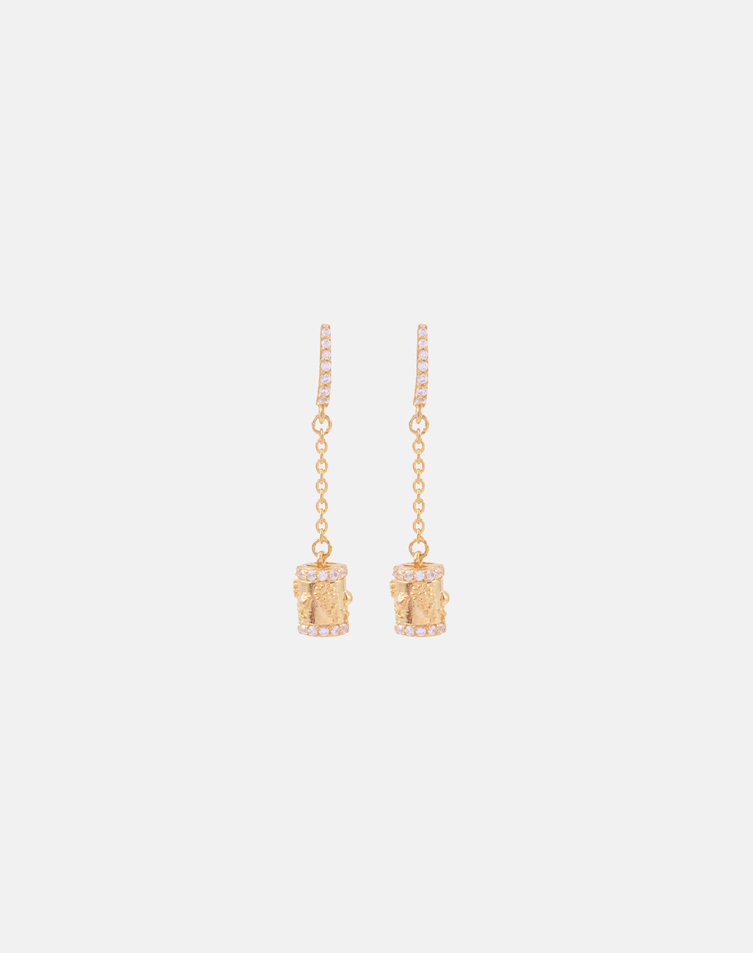 Gold Sculpted Light Earrings