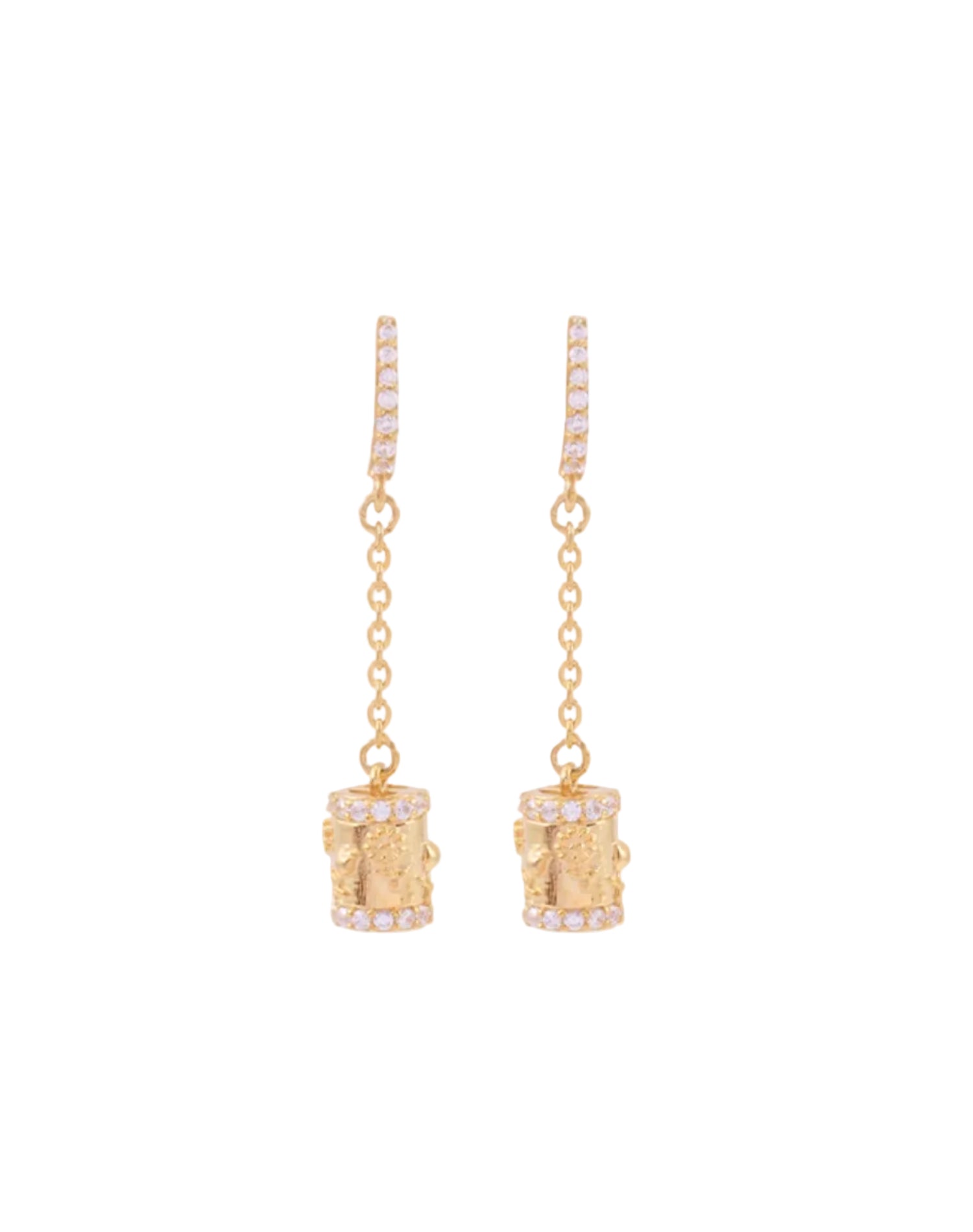 Gold Sculpted Light Earrings