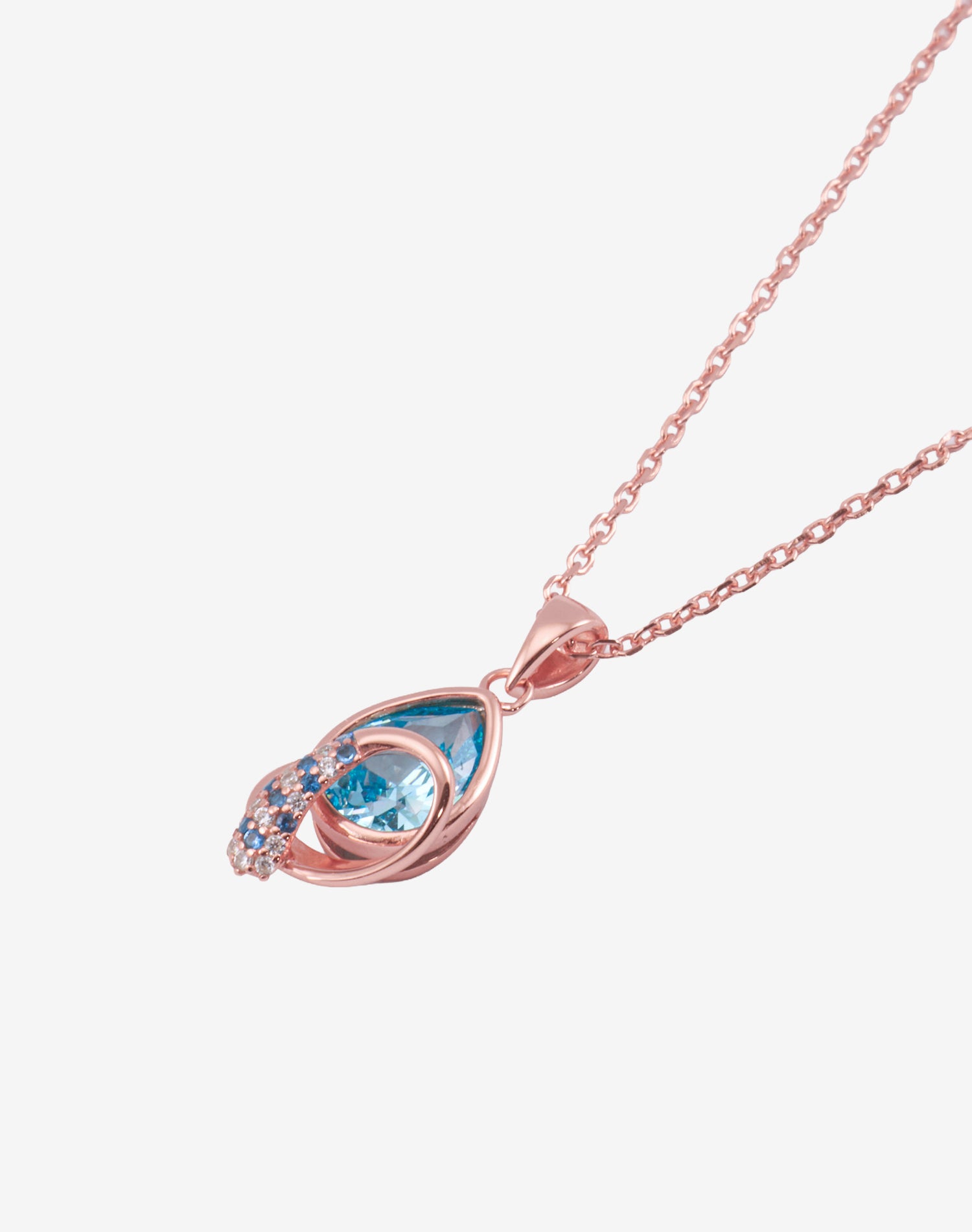 Rose Aqua Veil Pendant Chain