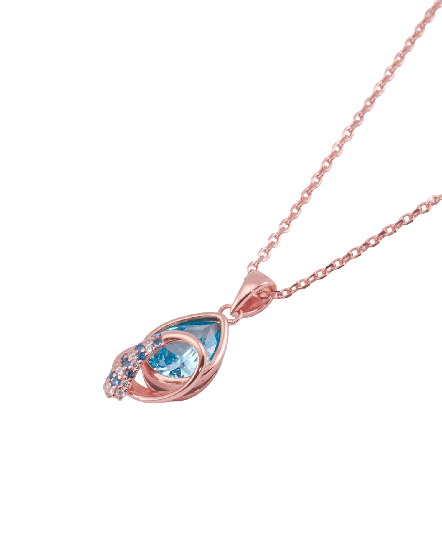 Rose Aqua Veil Pendant Chain