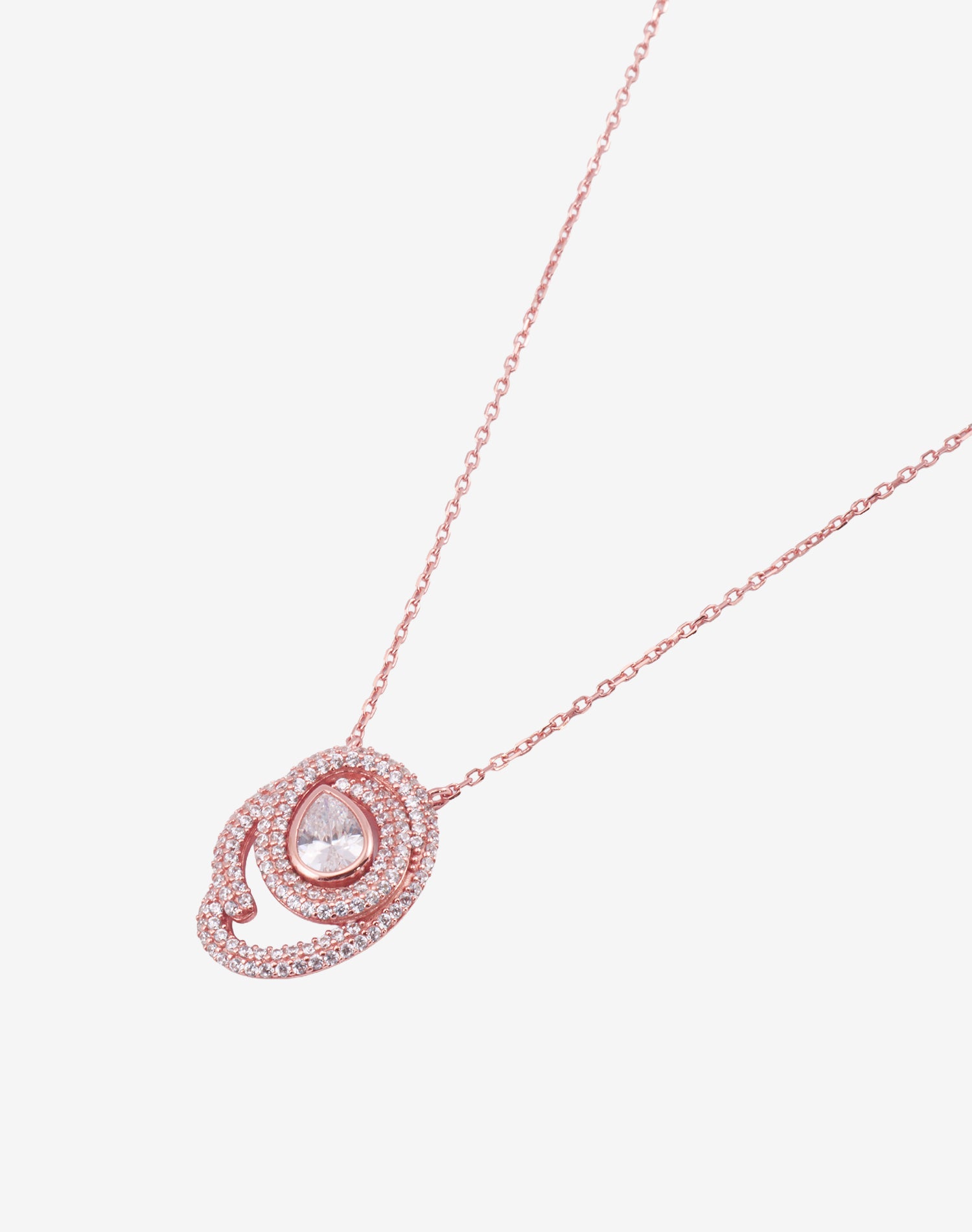 Rose Majestic Pear Pendant Chain