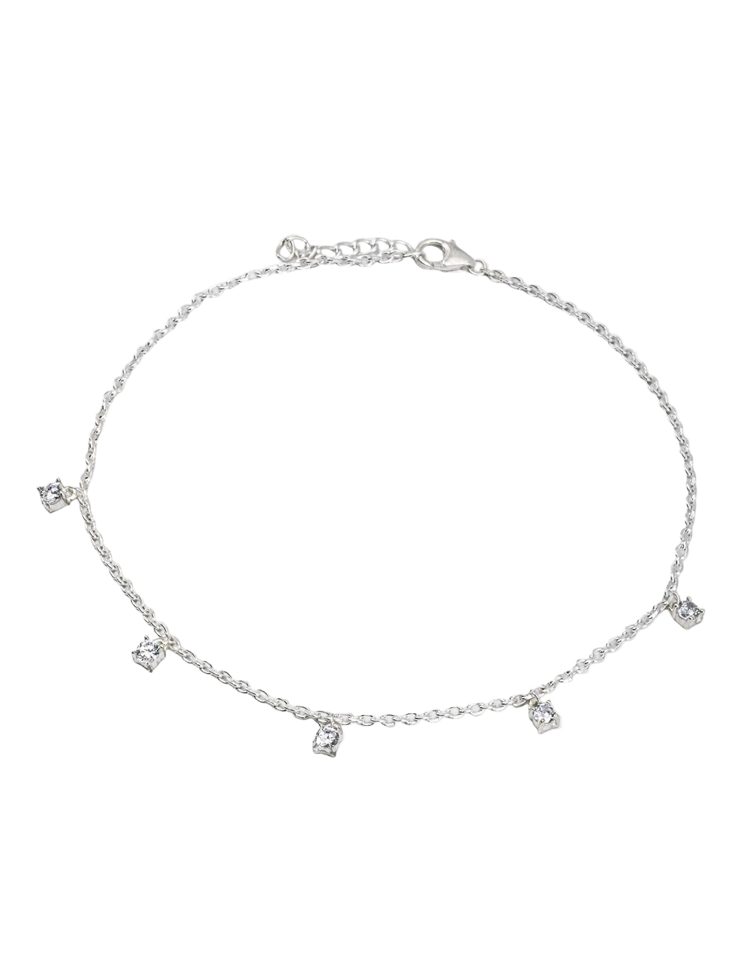 Silver Classic Shine Anklet