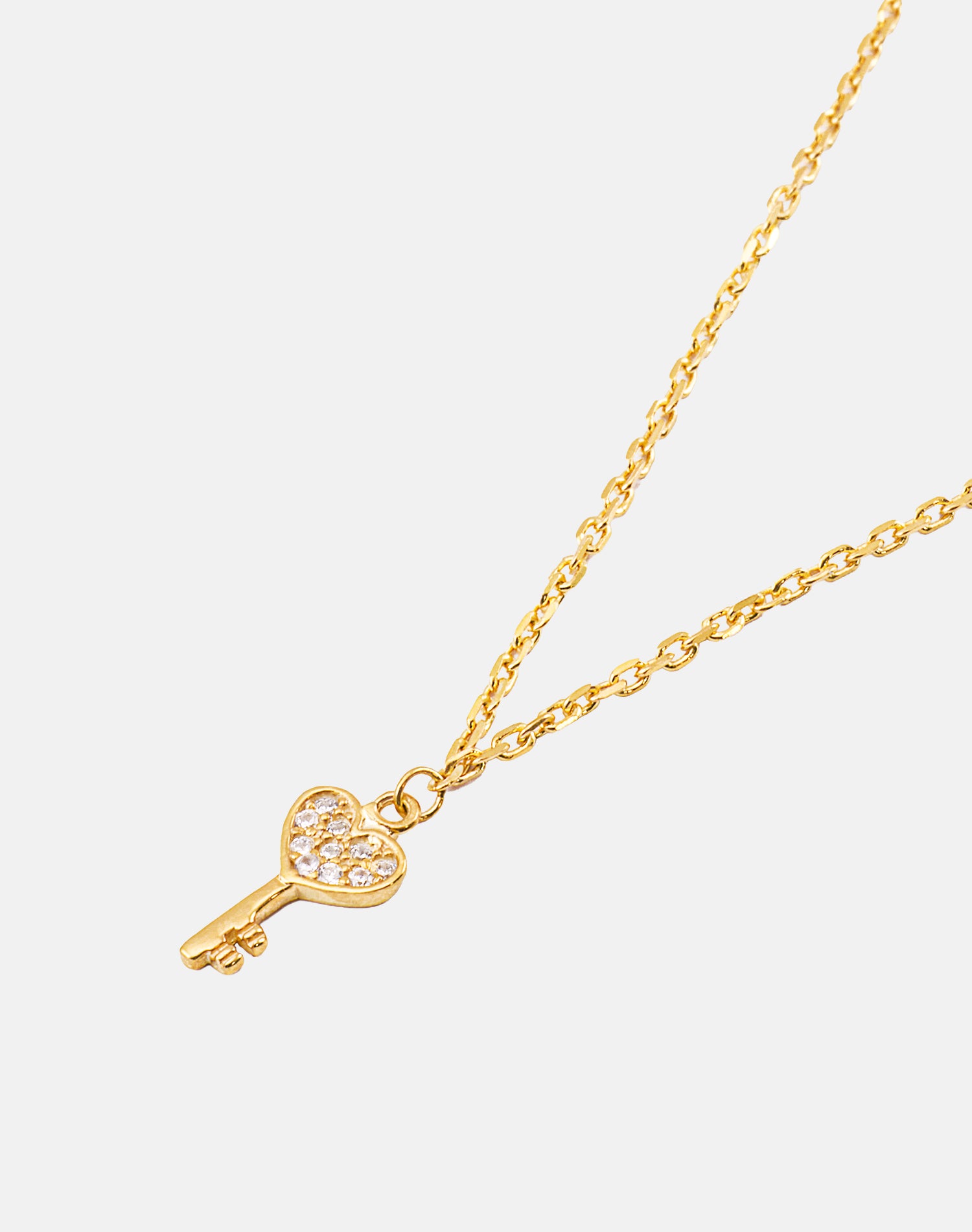 Gold Secret Key Pendant Chain