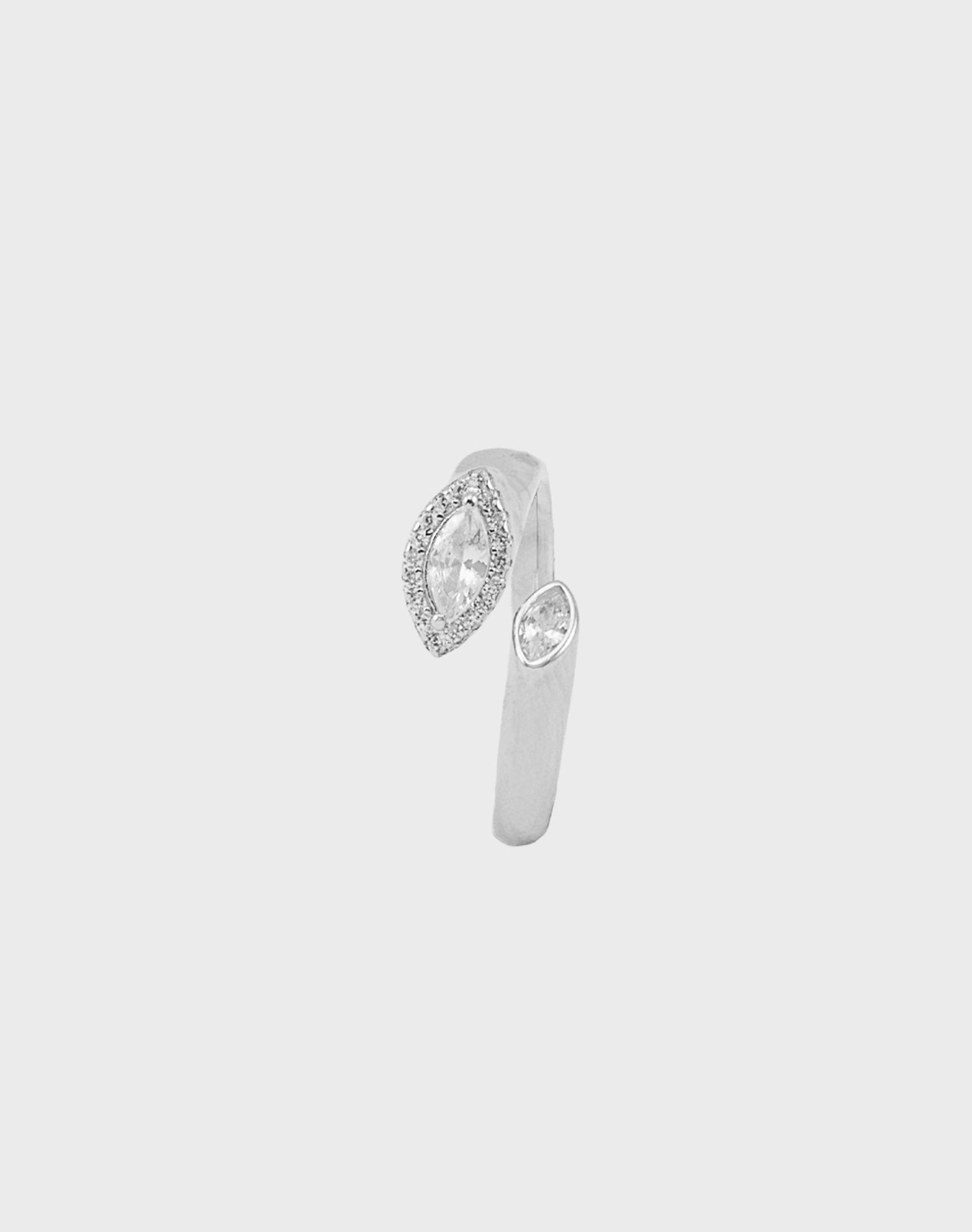 Silver Sleek Marquise Ring