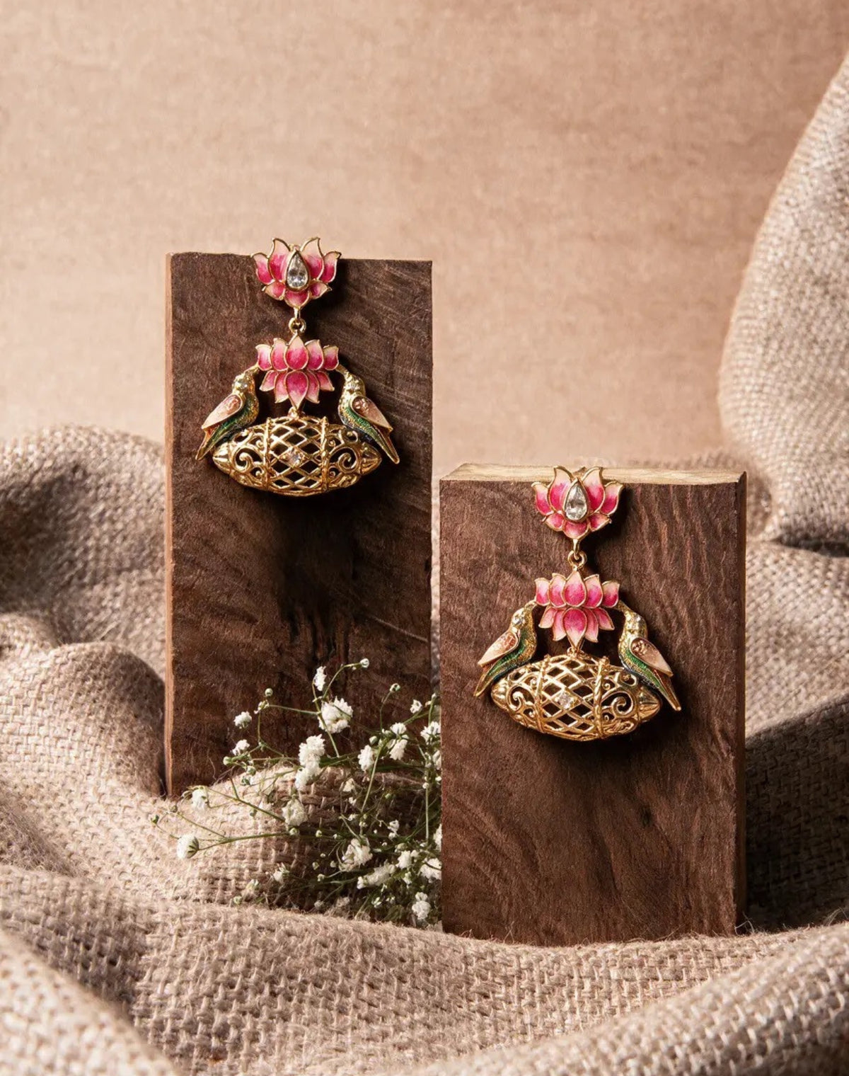 Lotus Nest Statement Earrings