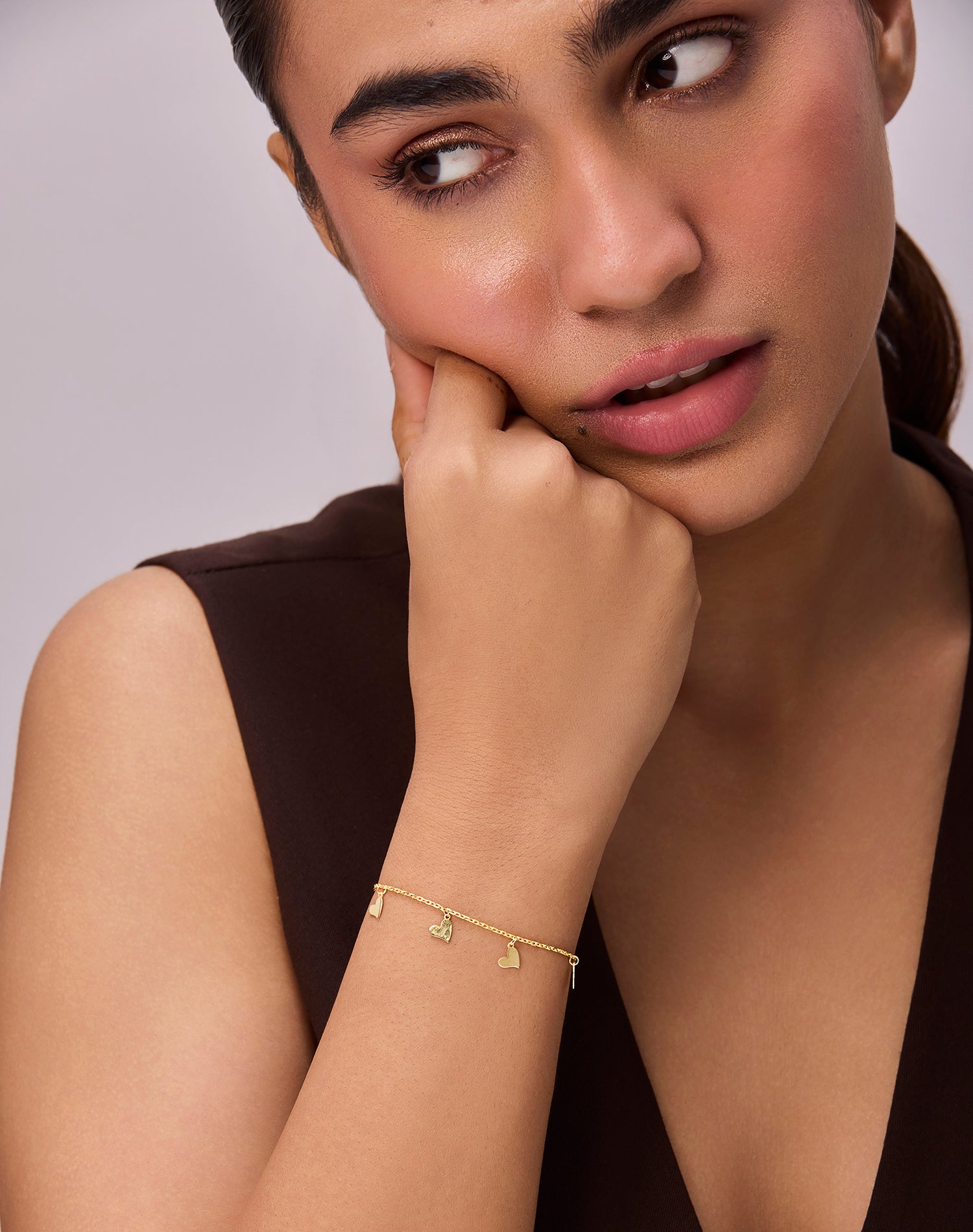 Gold Falling In Love Charm Bracelet