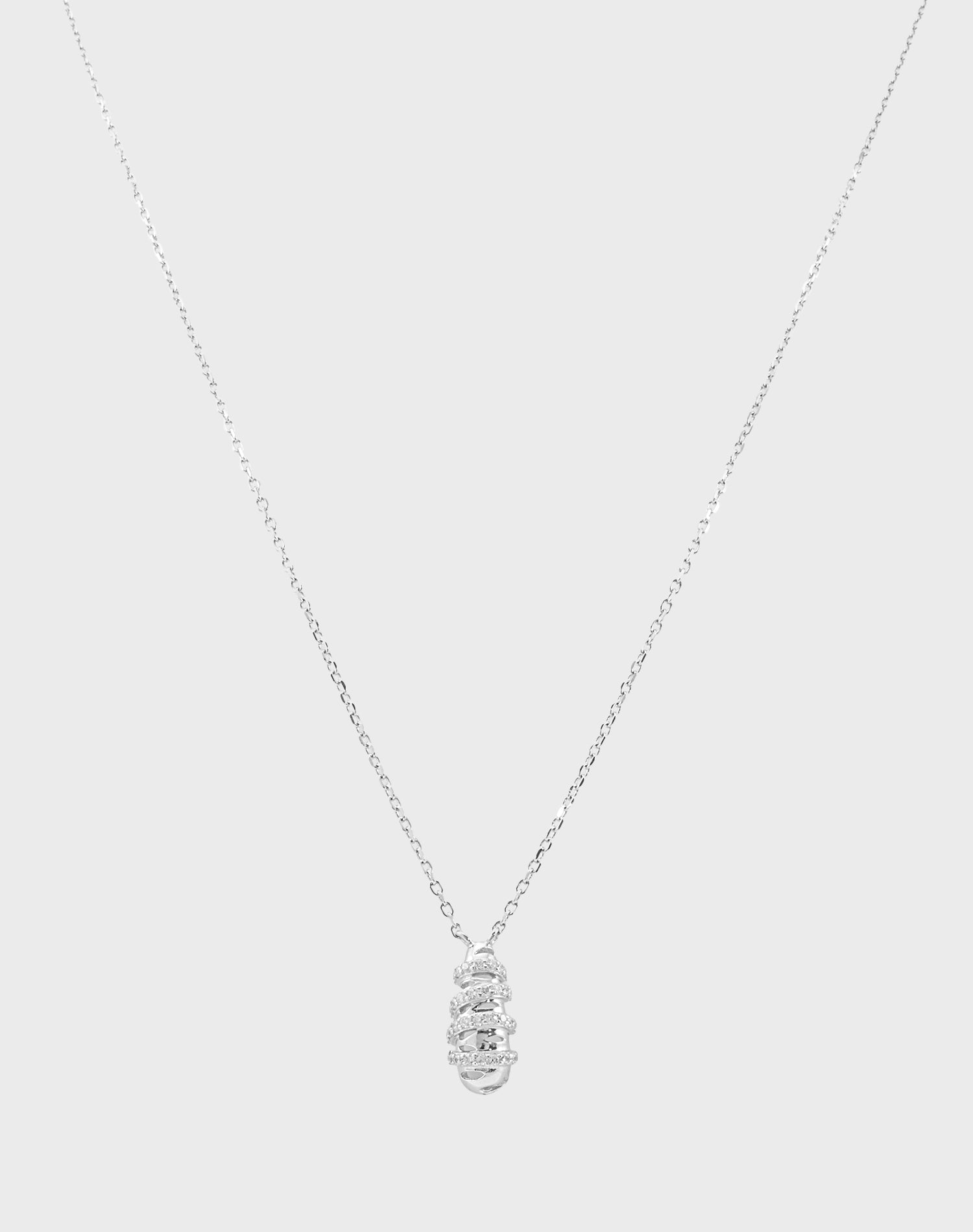 Silver Droplet Pendant Chain