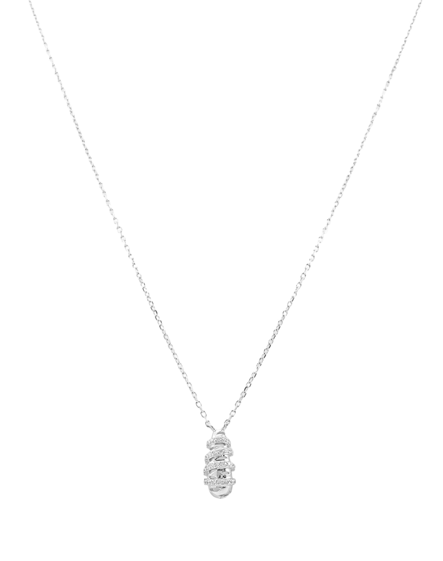 Silver Droplet Pendant Chain