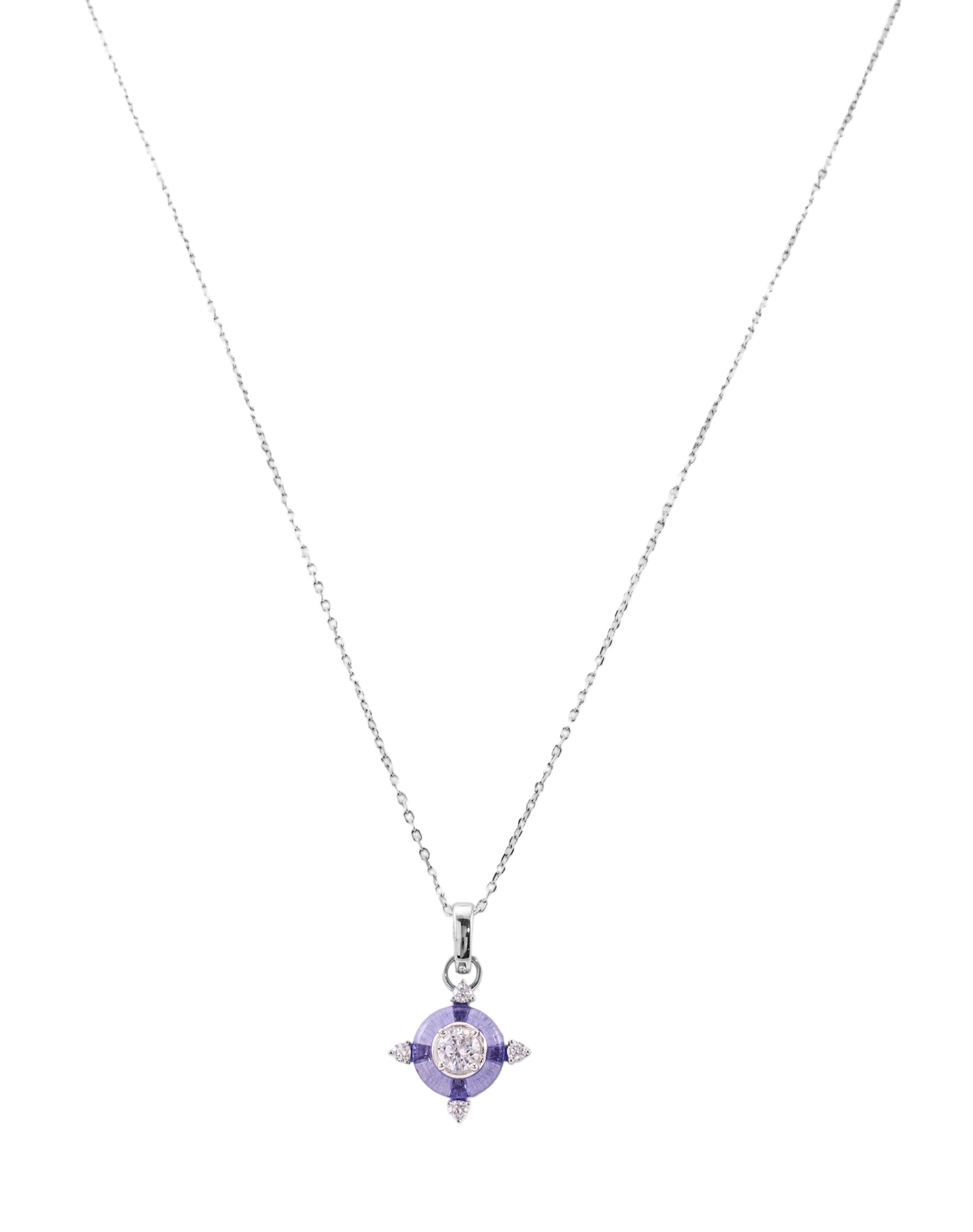 Silver Violet Lumina Pendant Chain