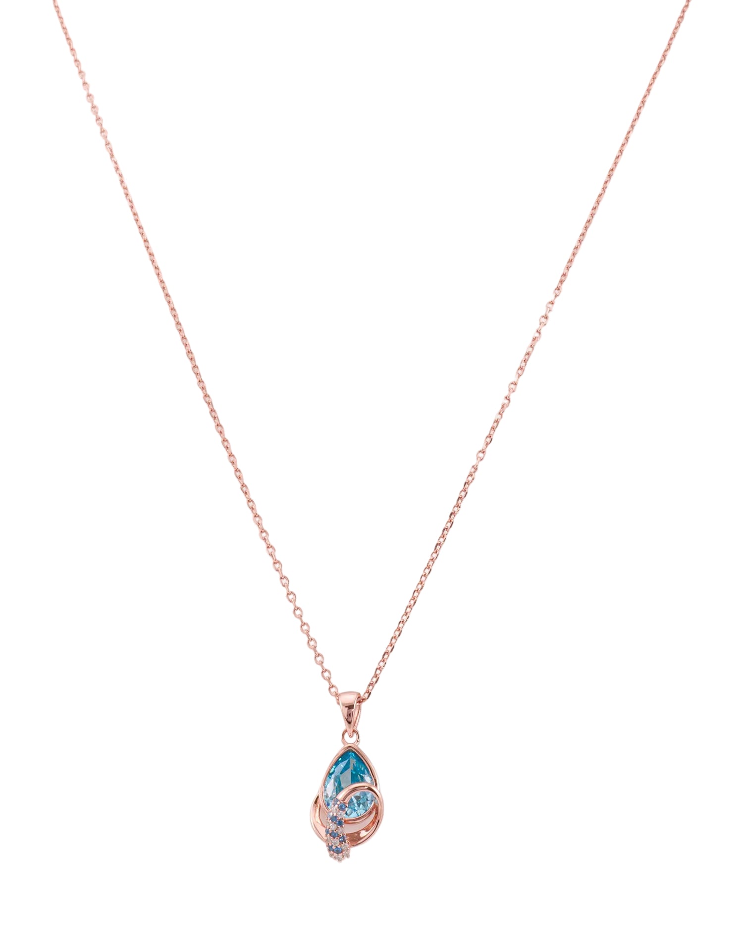 Rose Aqua Veil Pendant Chain