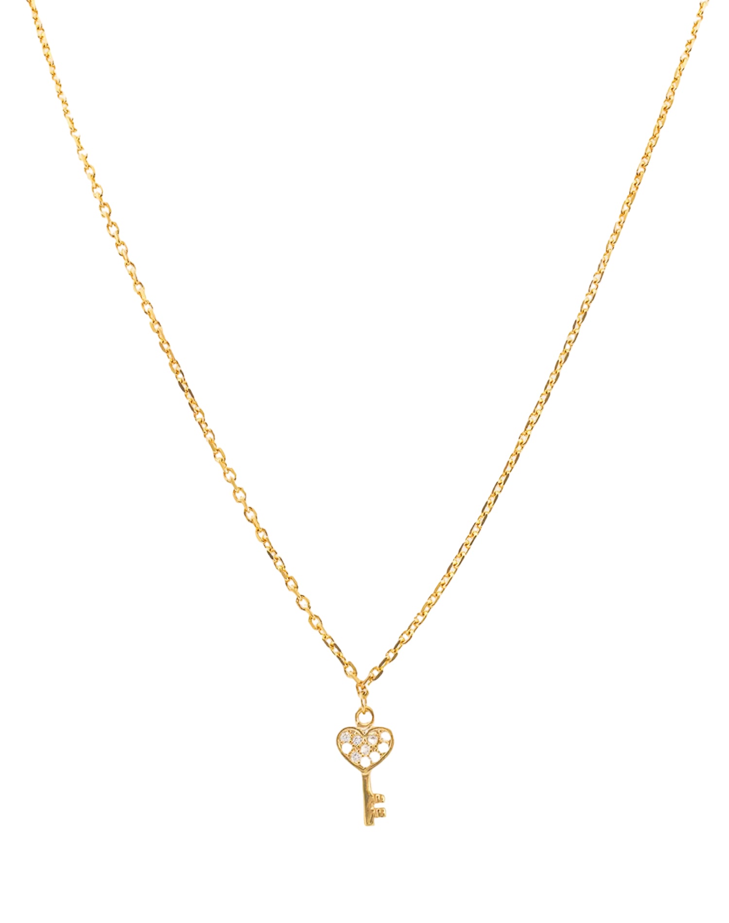 Gold Secret Key Pendant Chain