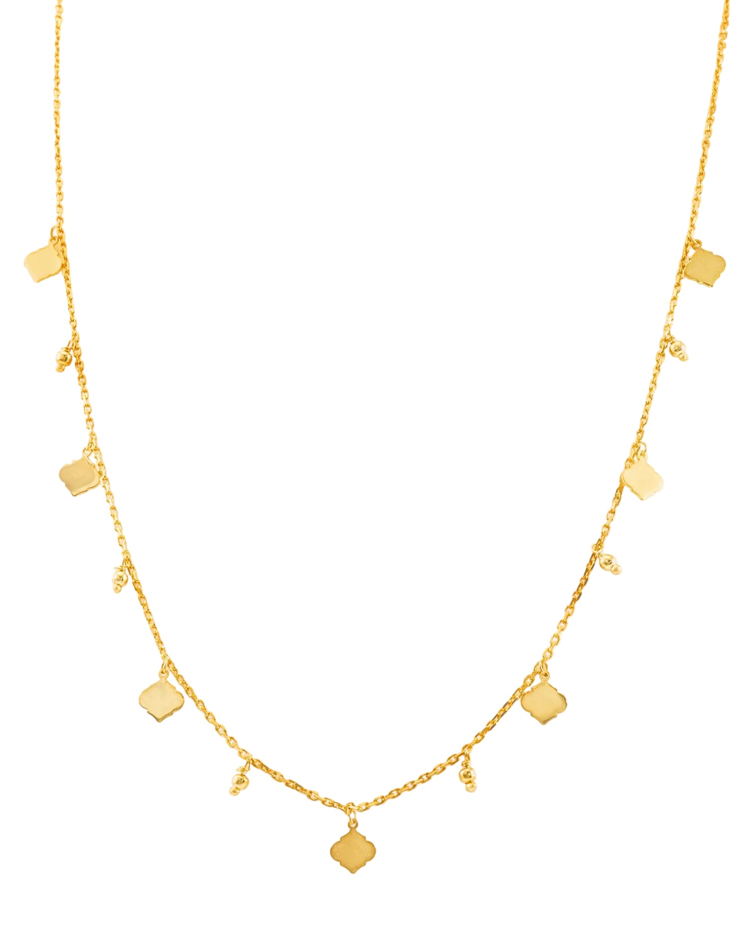 Gold Aura Charm Pendant Chain