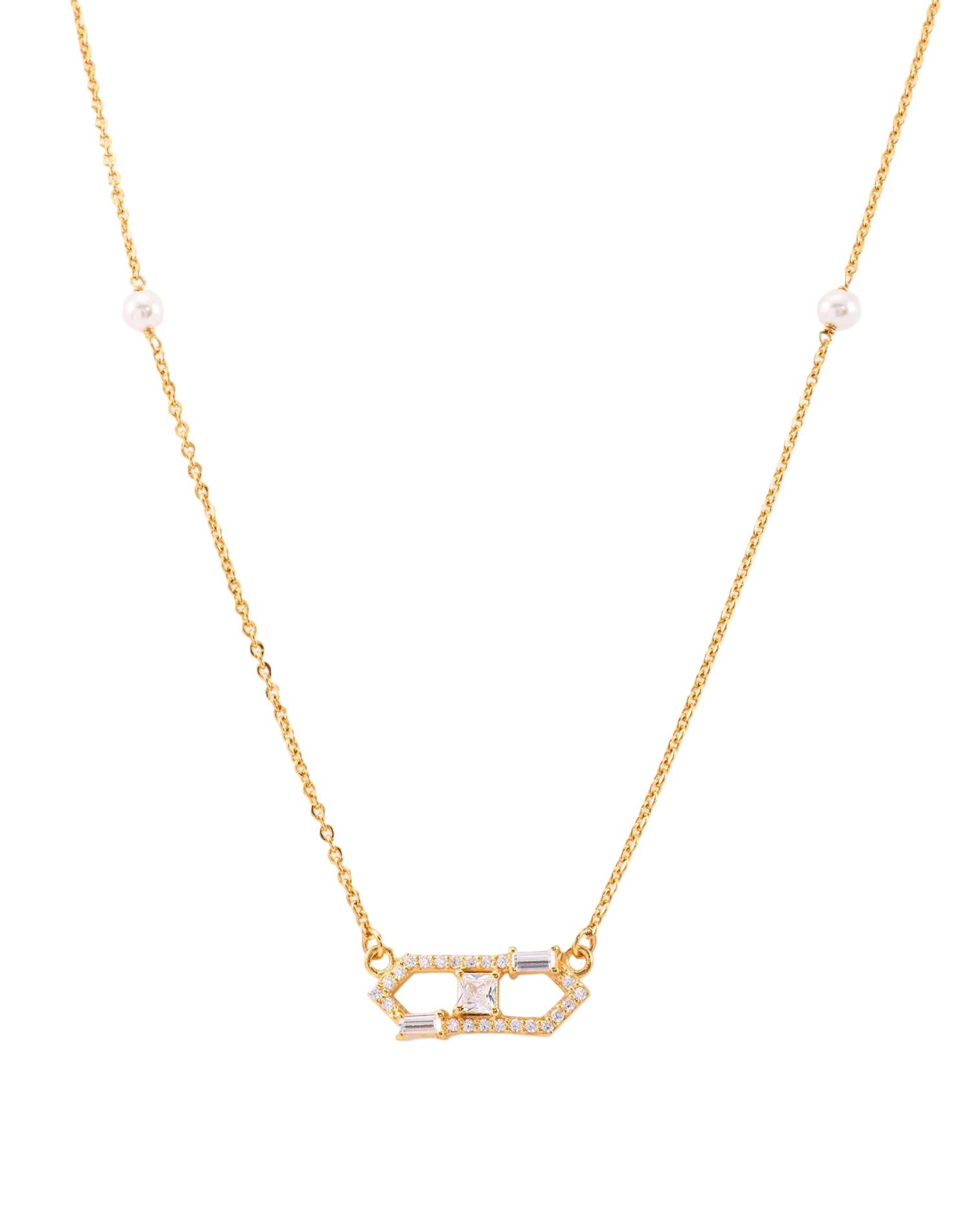 Gold Bond Pearl Pendant Chain