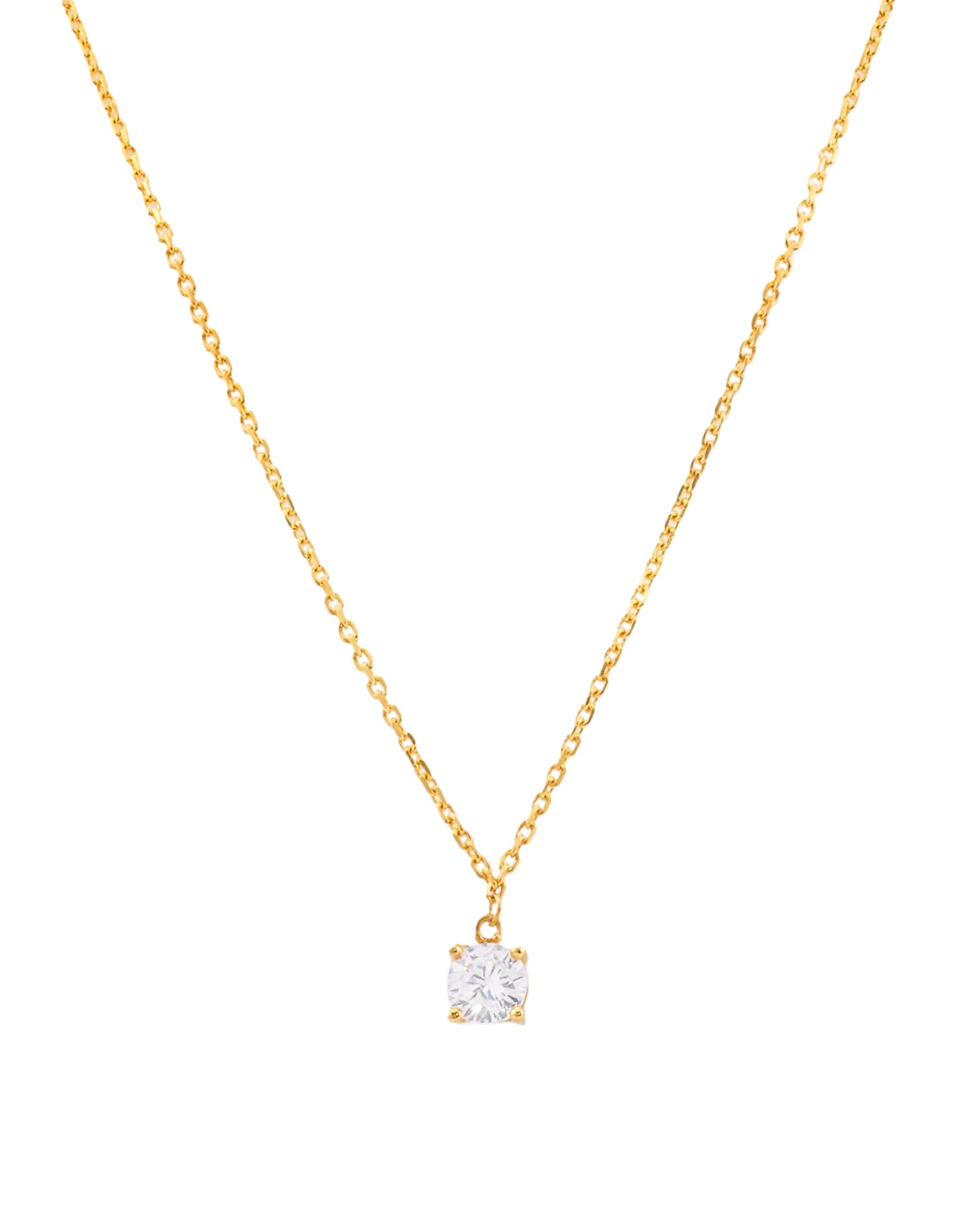 Gold Timeless Solitaire Pendant Chain