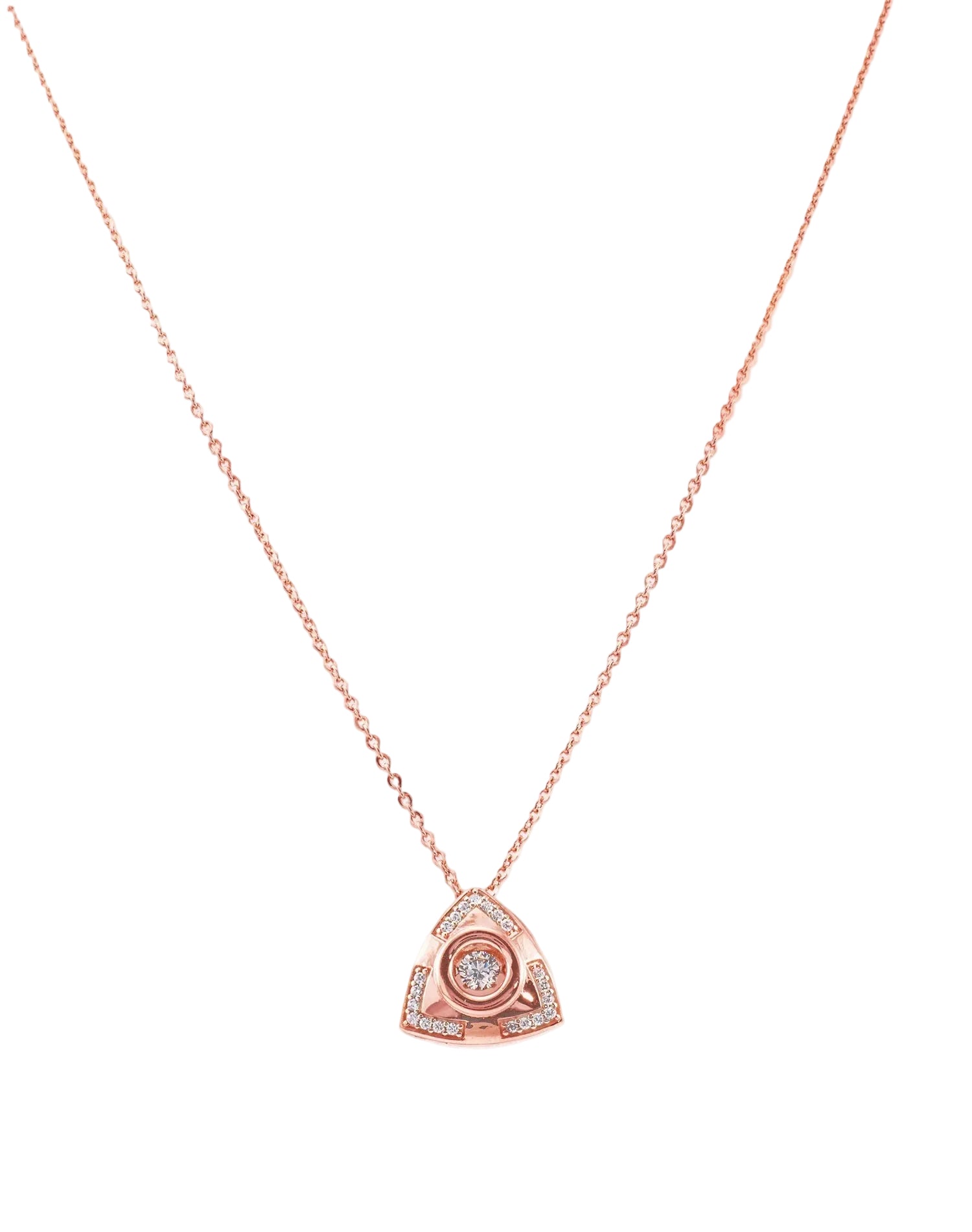 Rose Poise Dancing Diamond Pendant Chain