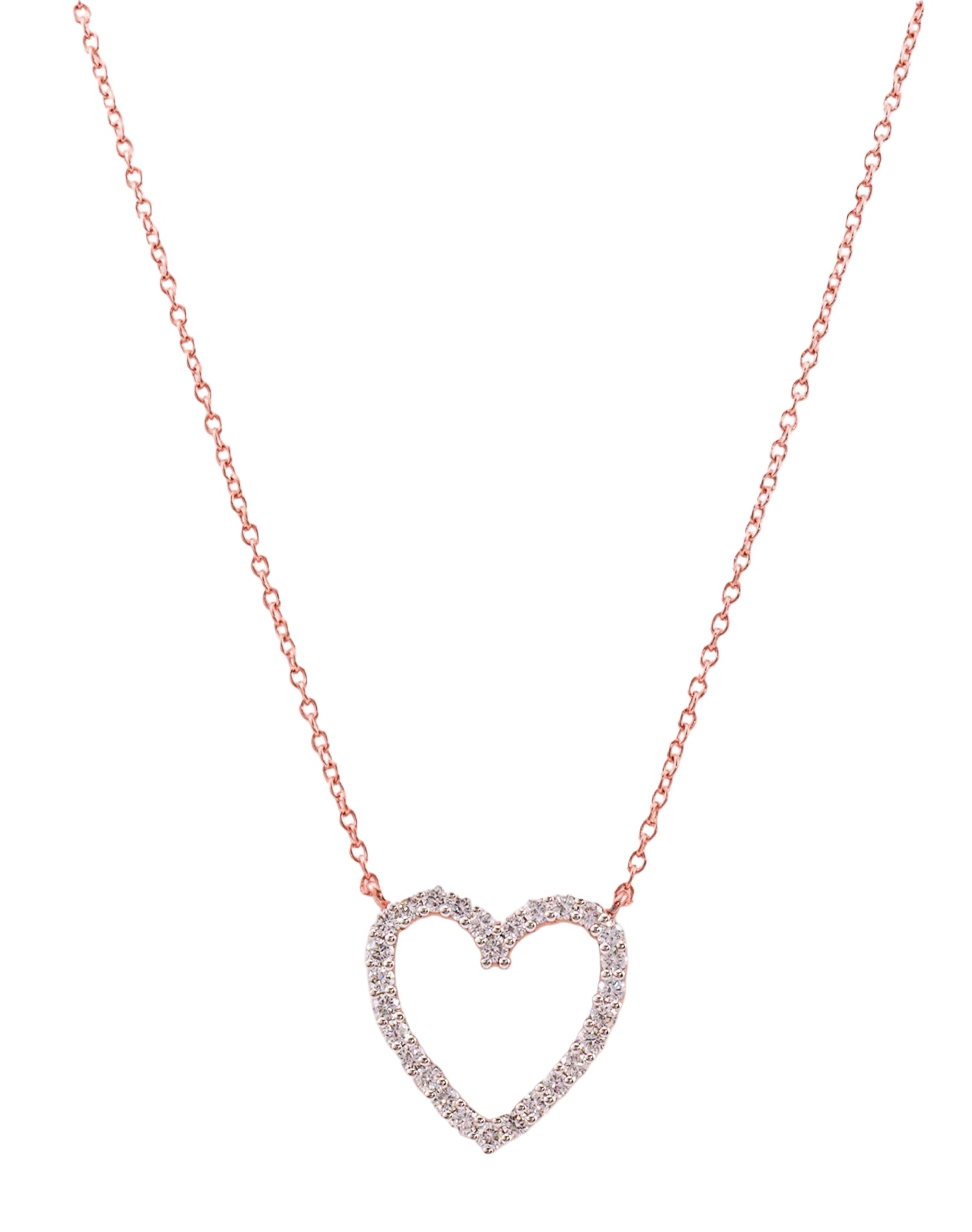Rose Love Line Lab Grown Diamond Pendant Chain