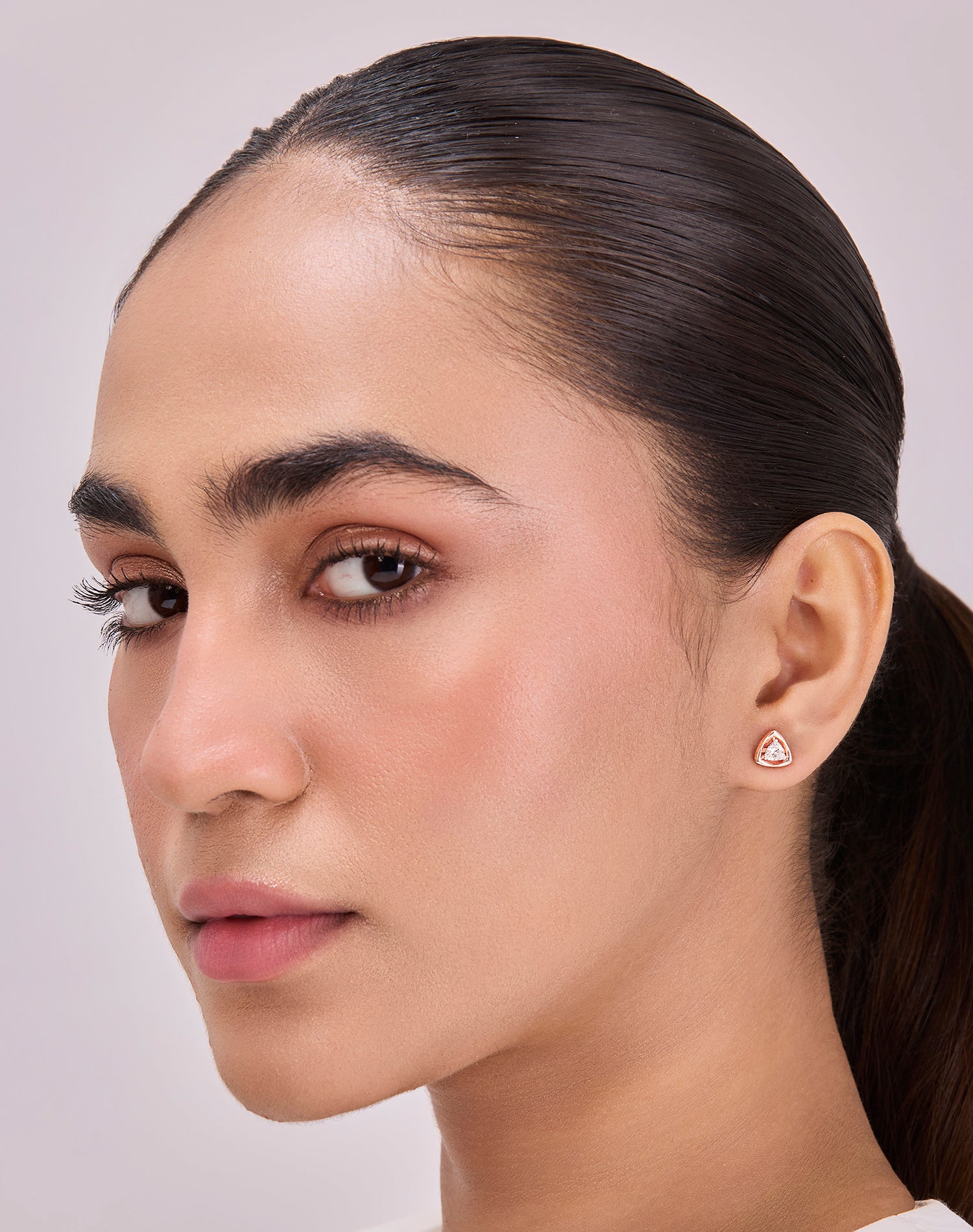 Rose Prismatic Lab Grown Diamond Stud Earrings