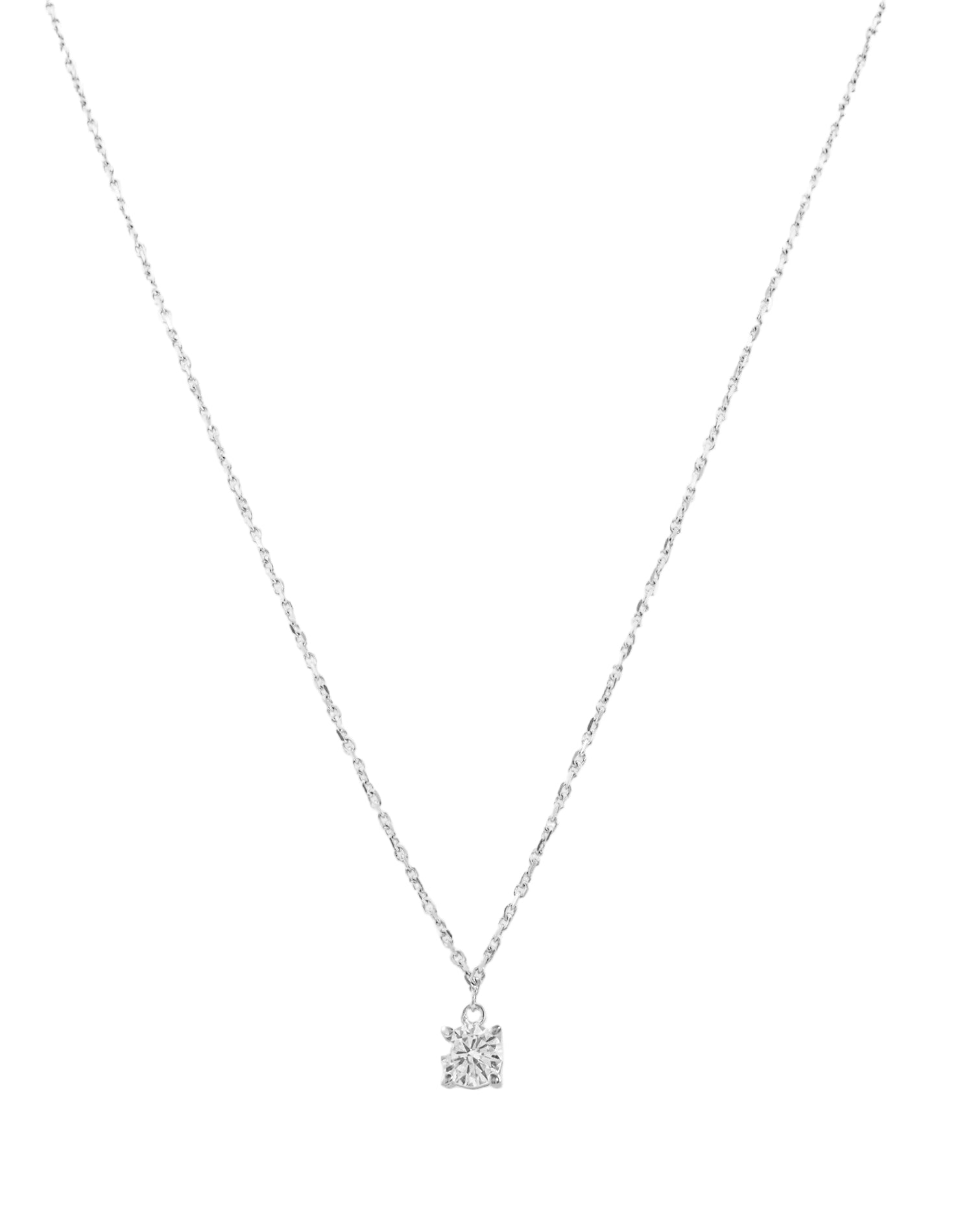 Silver Timeless Solitaire Pendant Chain