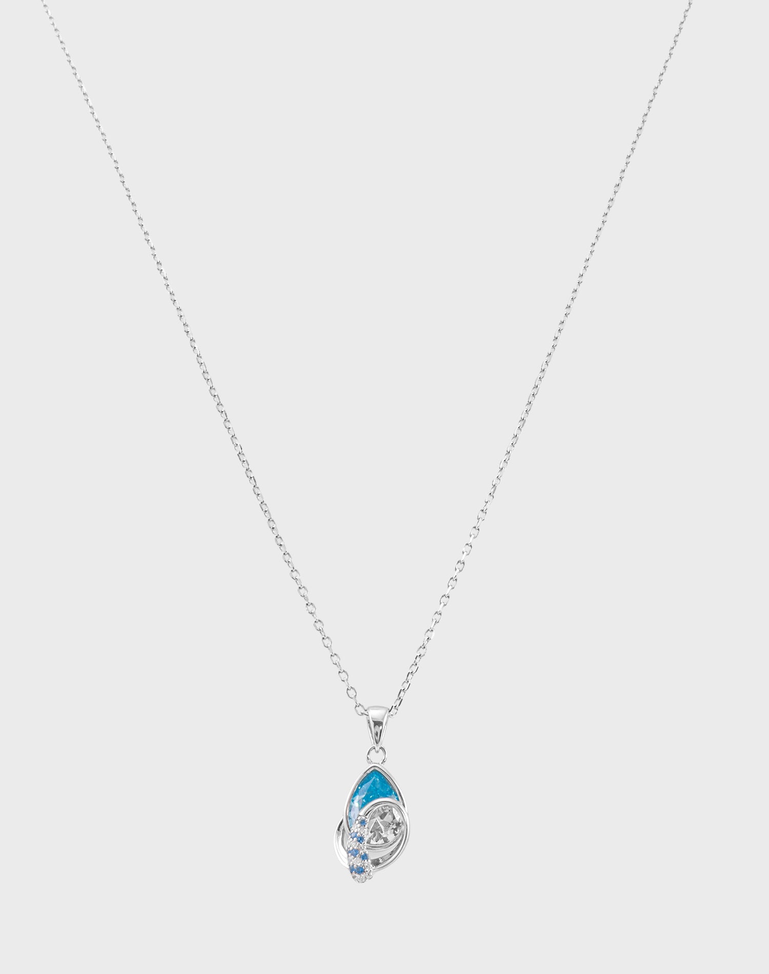Silver Aqua Veil Pendant Chain