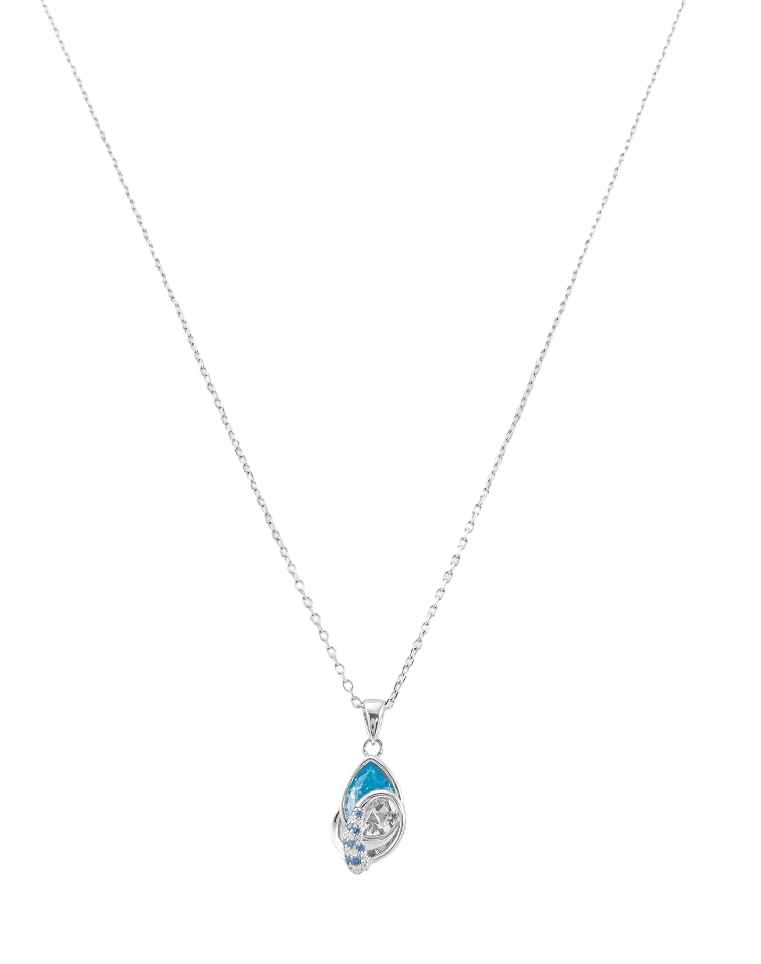 Silver Aqua Veil Pendant Chain