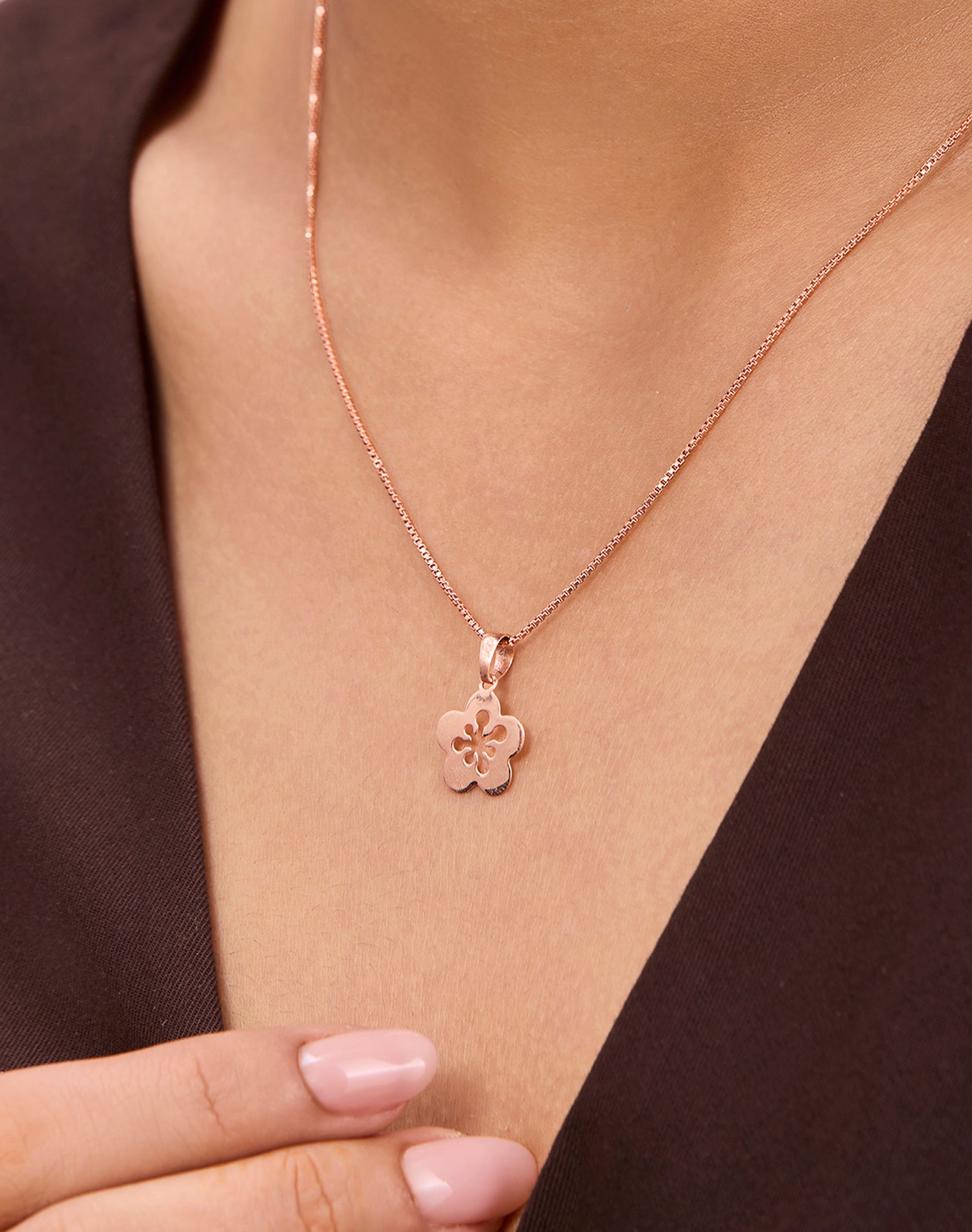 Rose Fresh as Flora Pendant Set