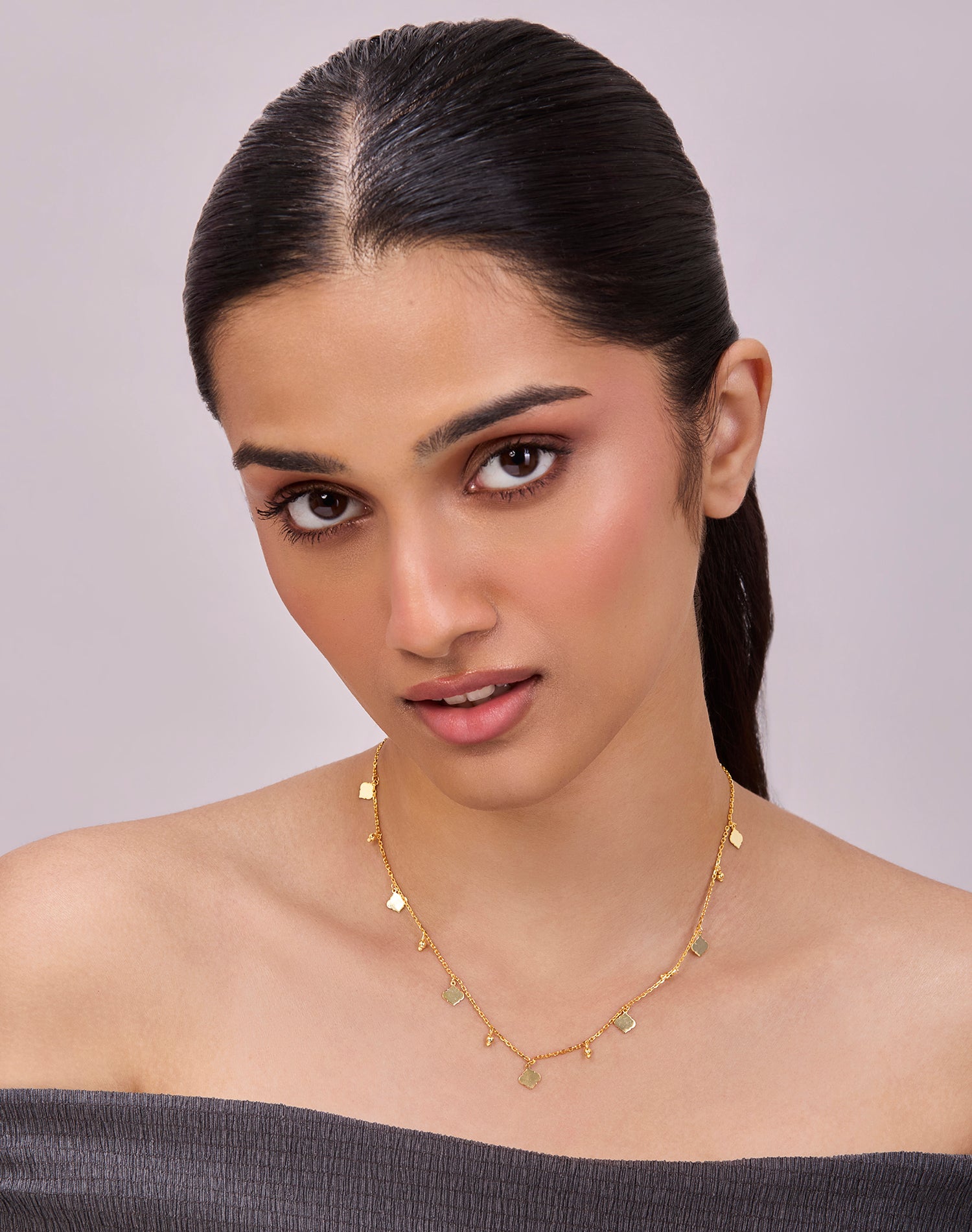 Gold Aura Charm Pendant Chain