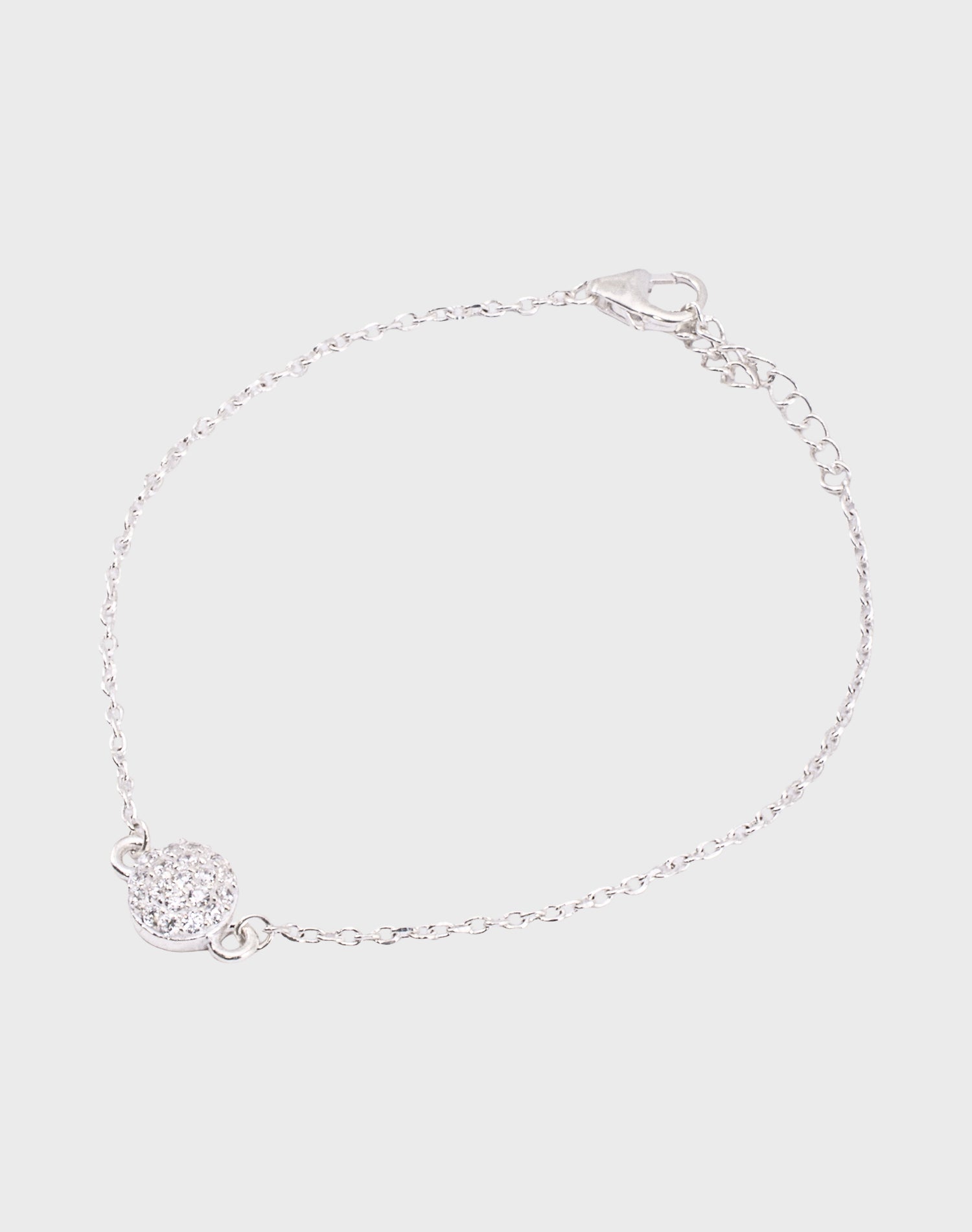 Silver Sparkling Dome Bracelet