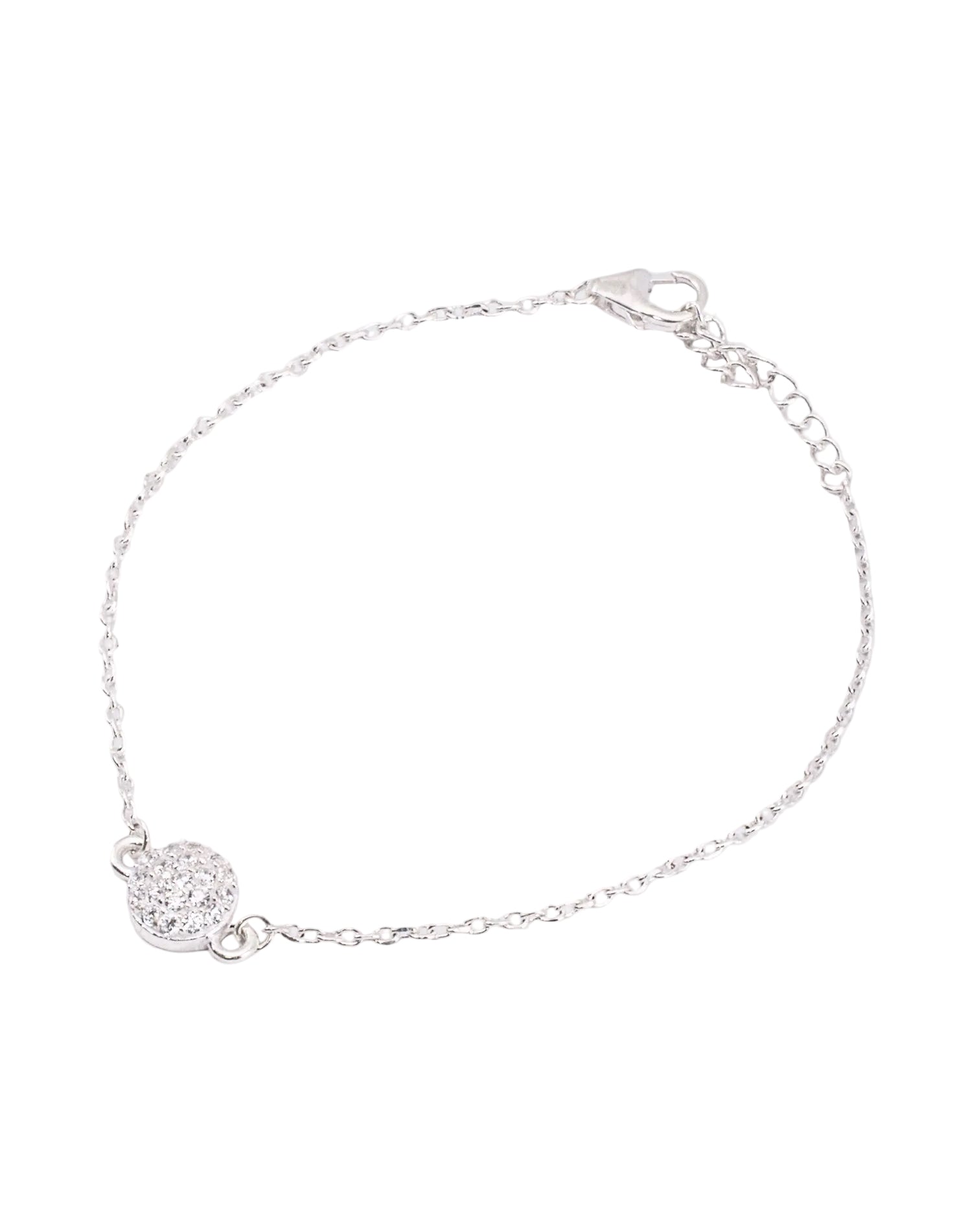 Silver Sparkling Dome Bracelet