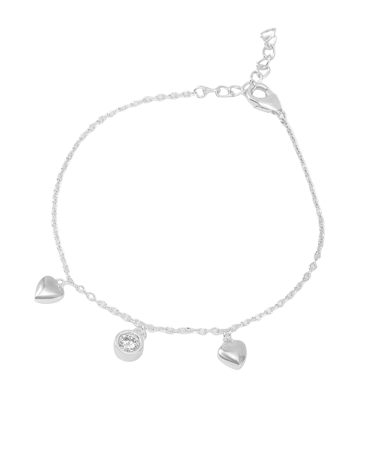 Silver Love at First Charm Bracelet