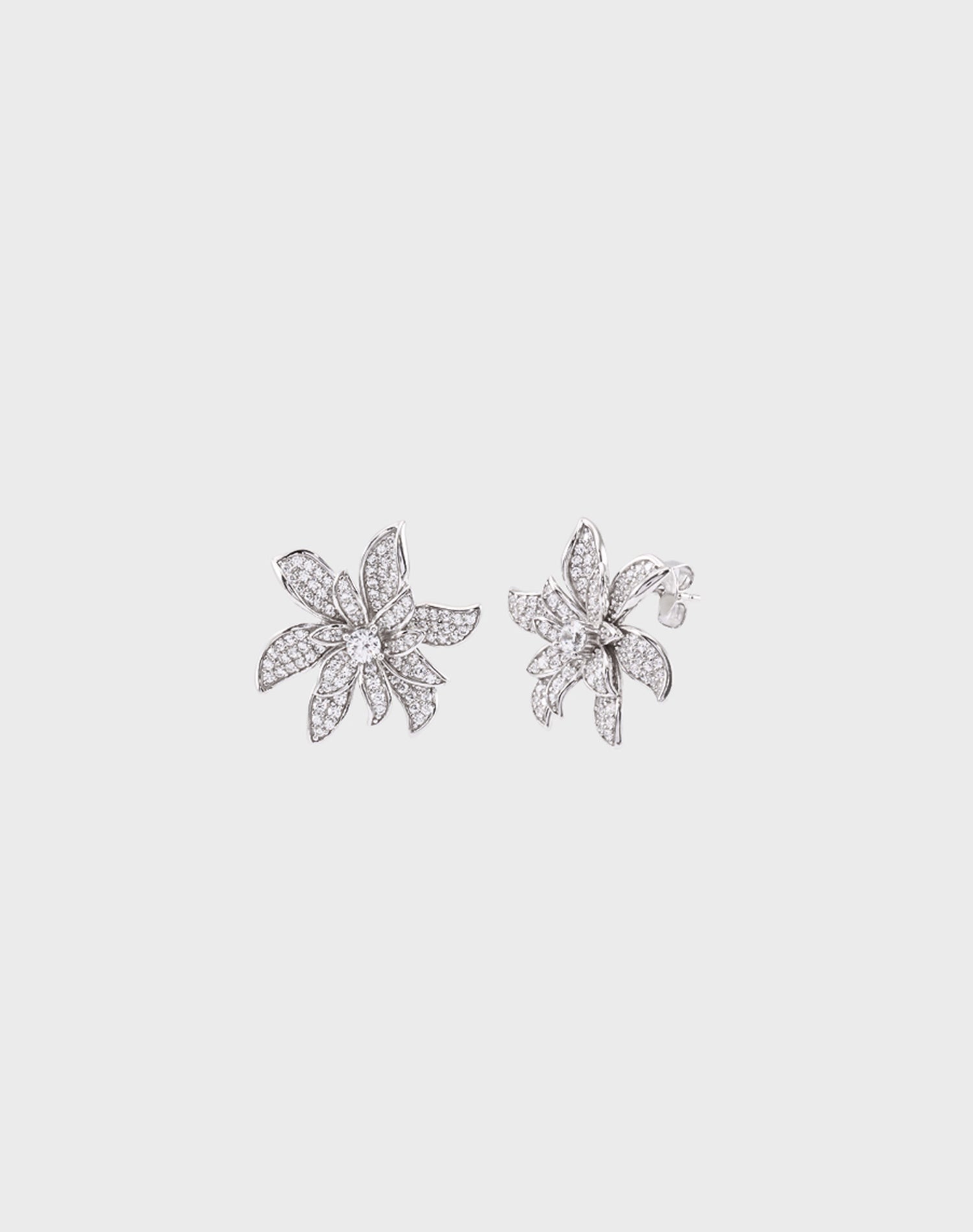 Silver Fleur Earrings