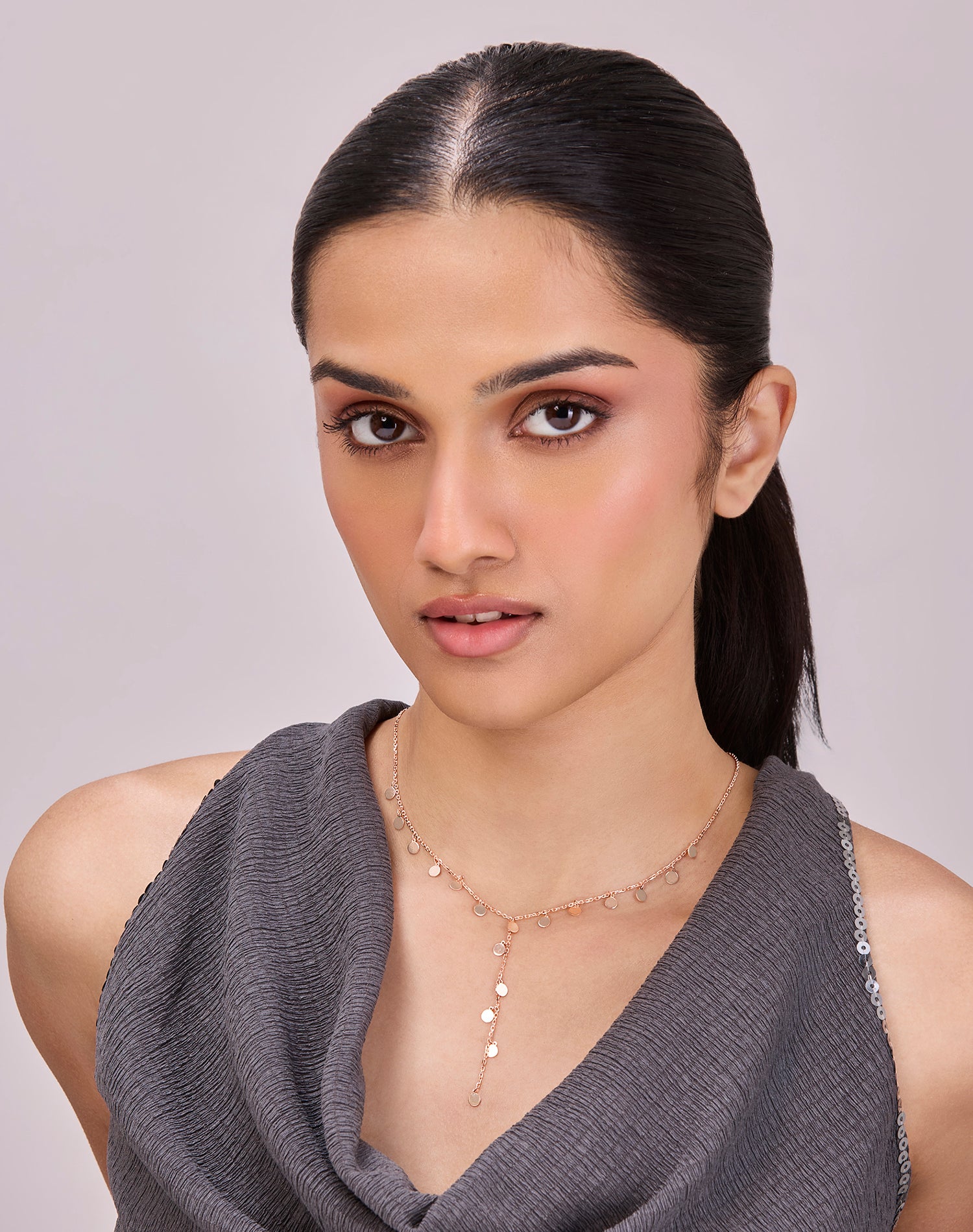 Rose Cute in Circles Charm Pendant Chain