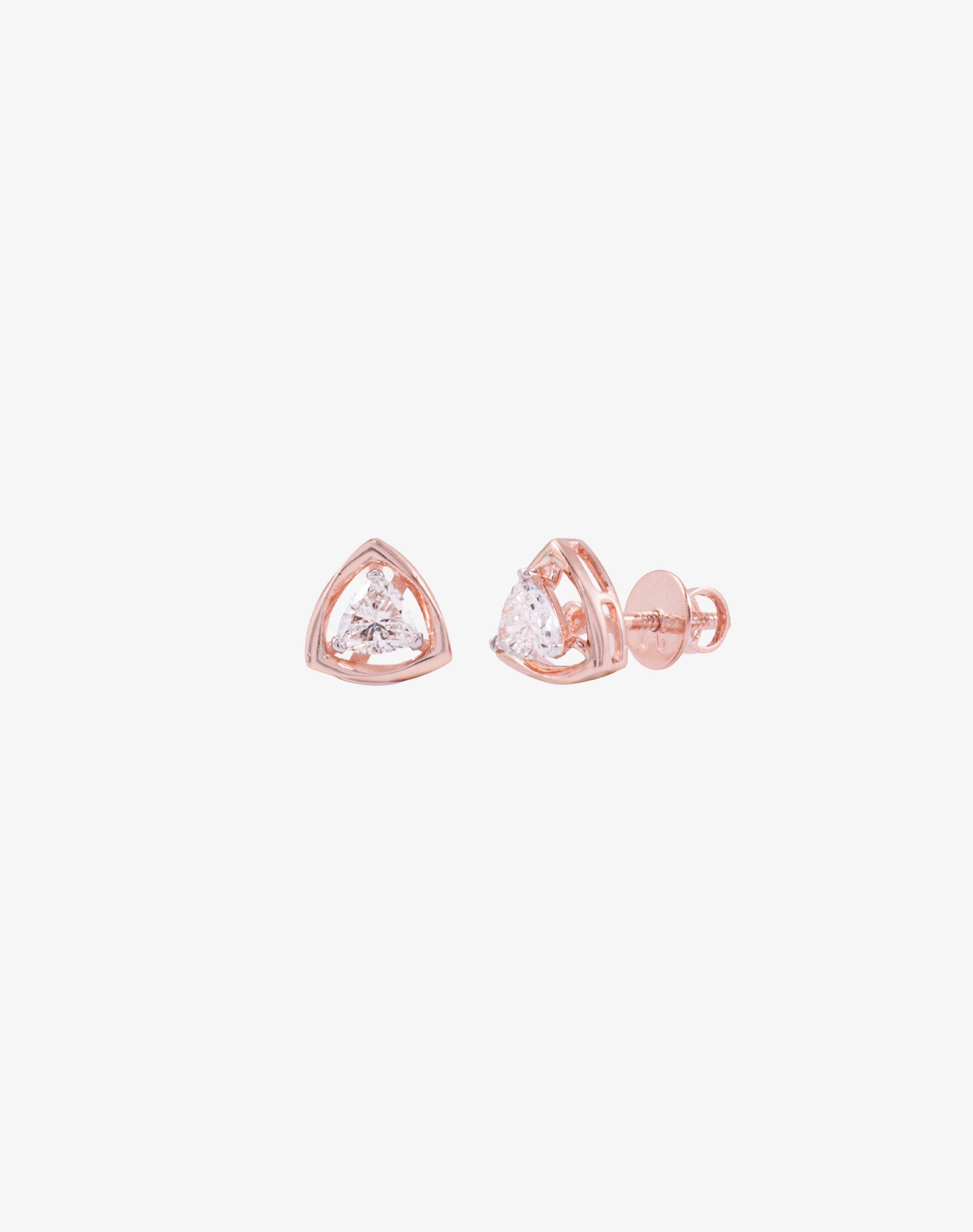 Rose Prismatic Lab Grown Diamond Stud Earrings