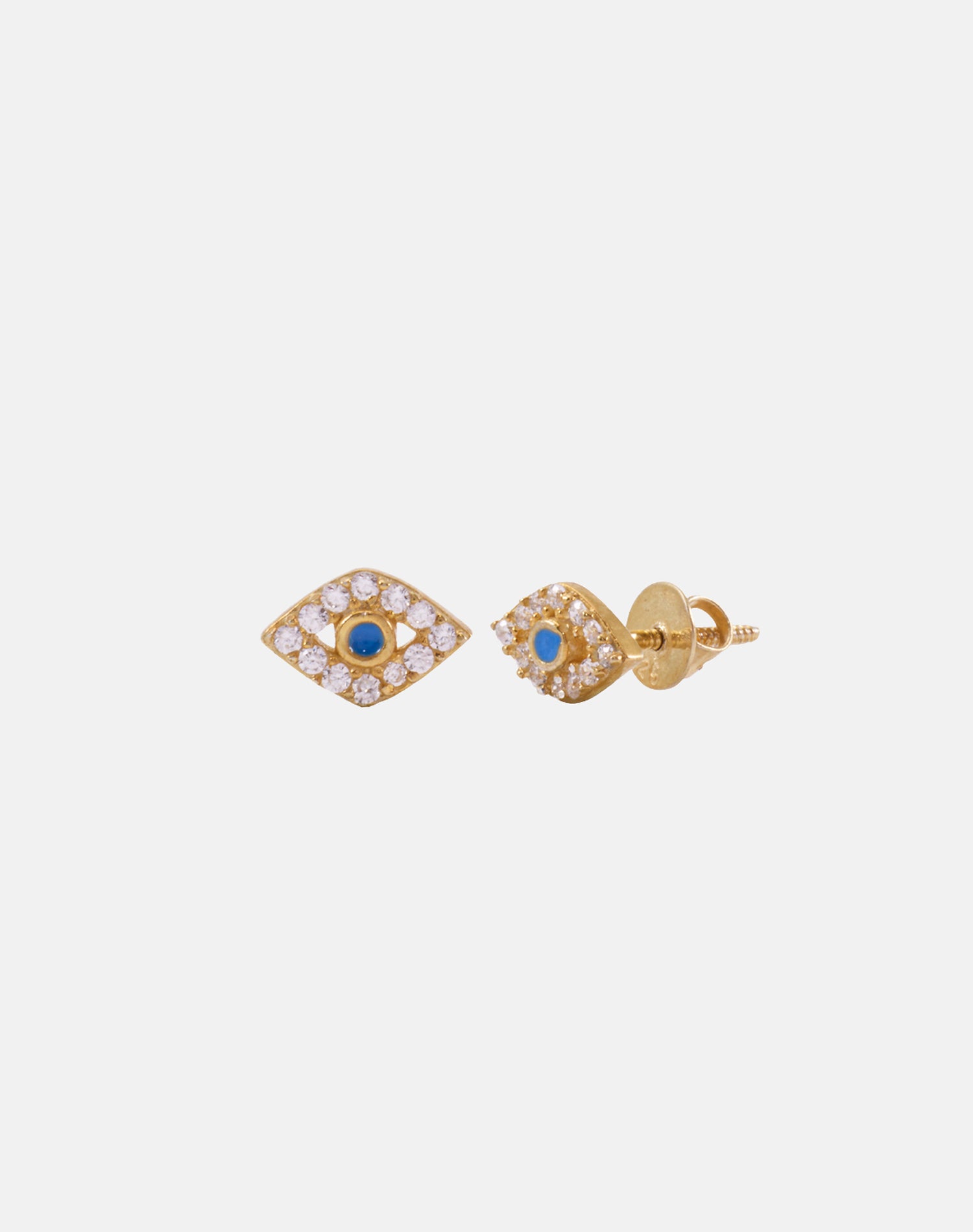 Gold Evil Eye Stud Earrings